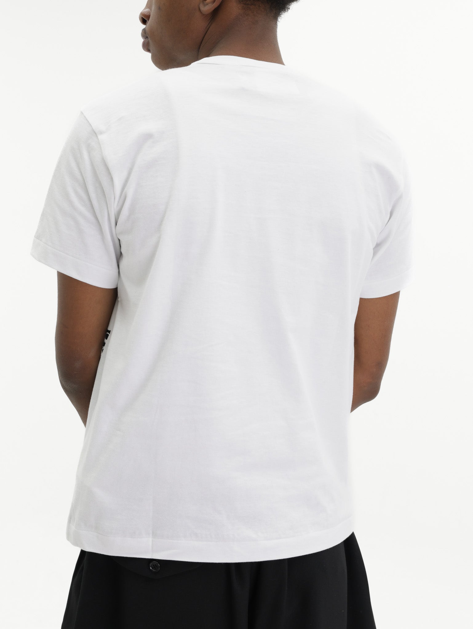 Comme Des Garcons T-Shirt Black/Red Print  White