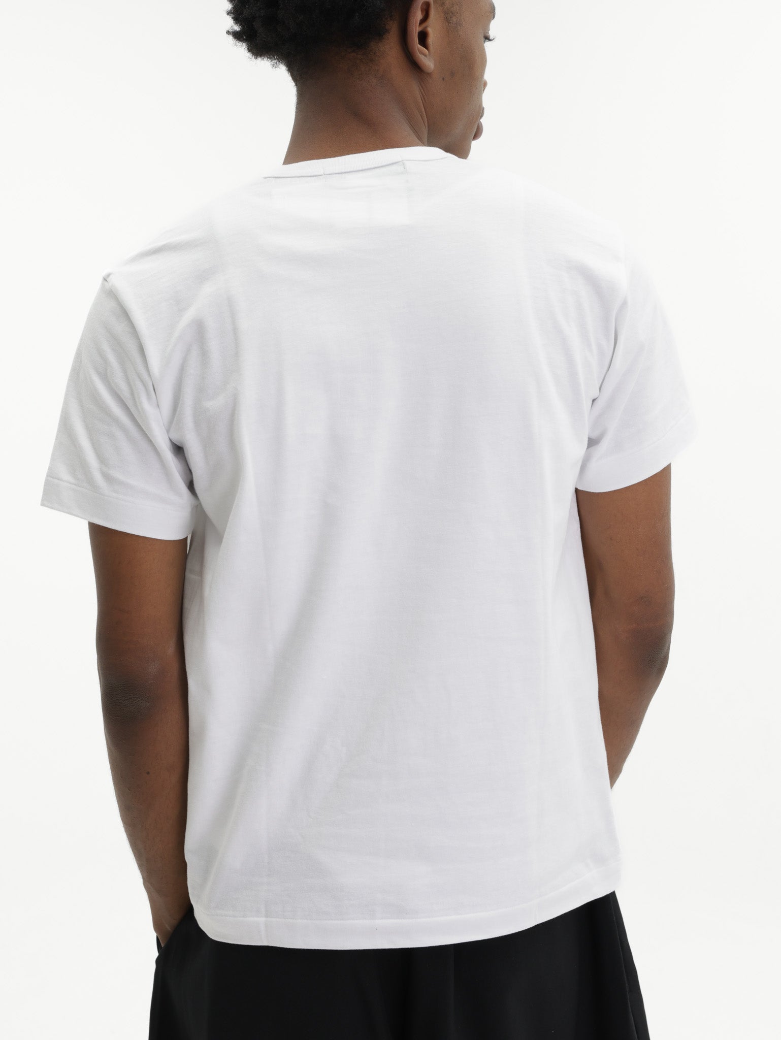 Comme Des Garcons T-Shirt Black Print Flower White