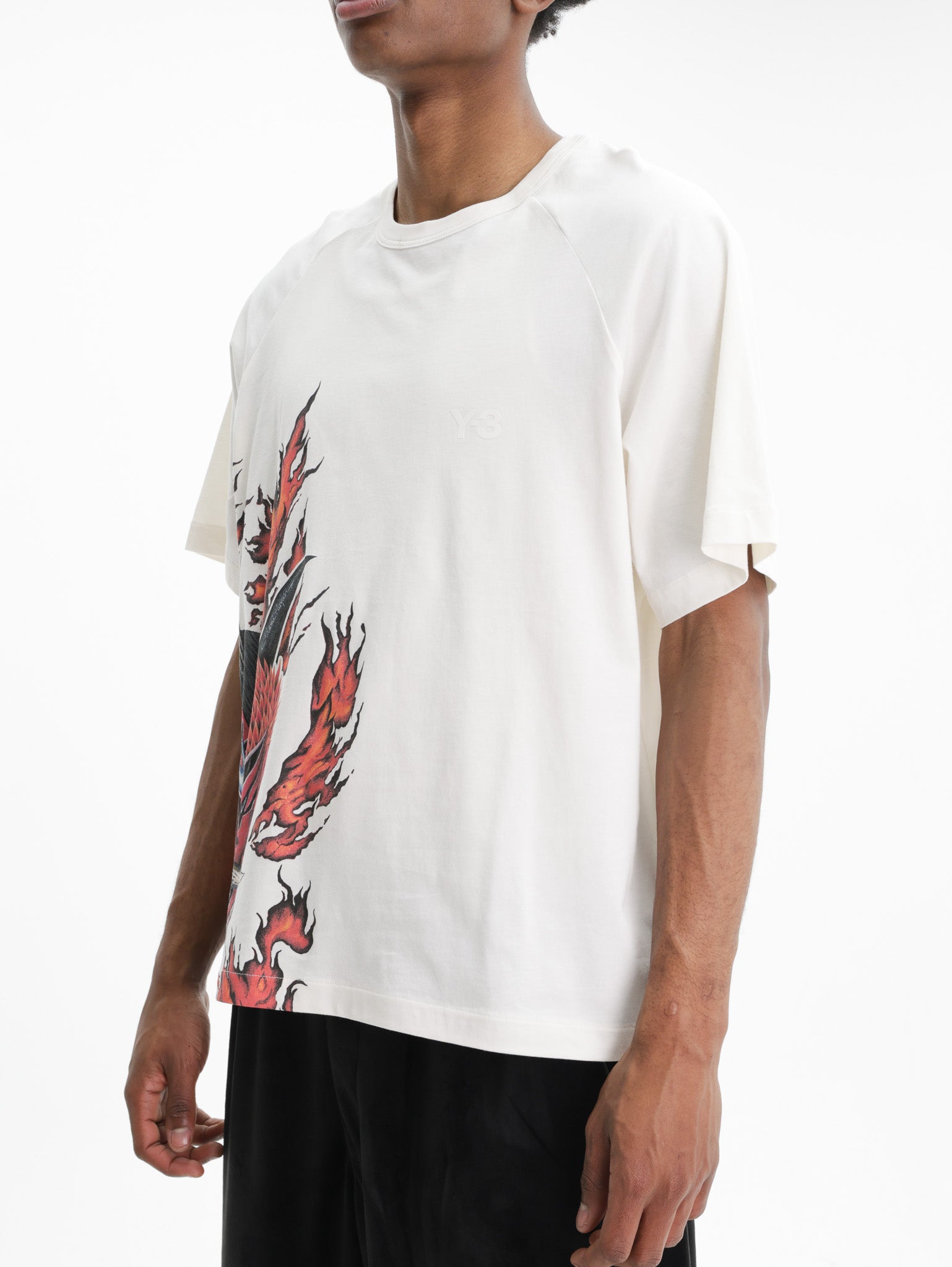 Y-3 T-Shirt Gfx Ss Cloud White