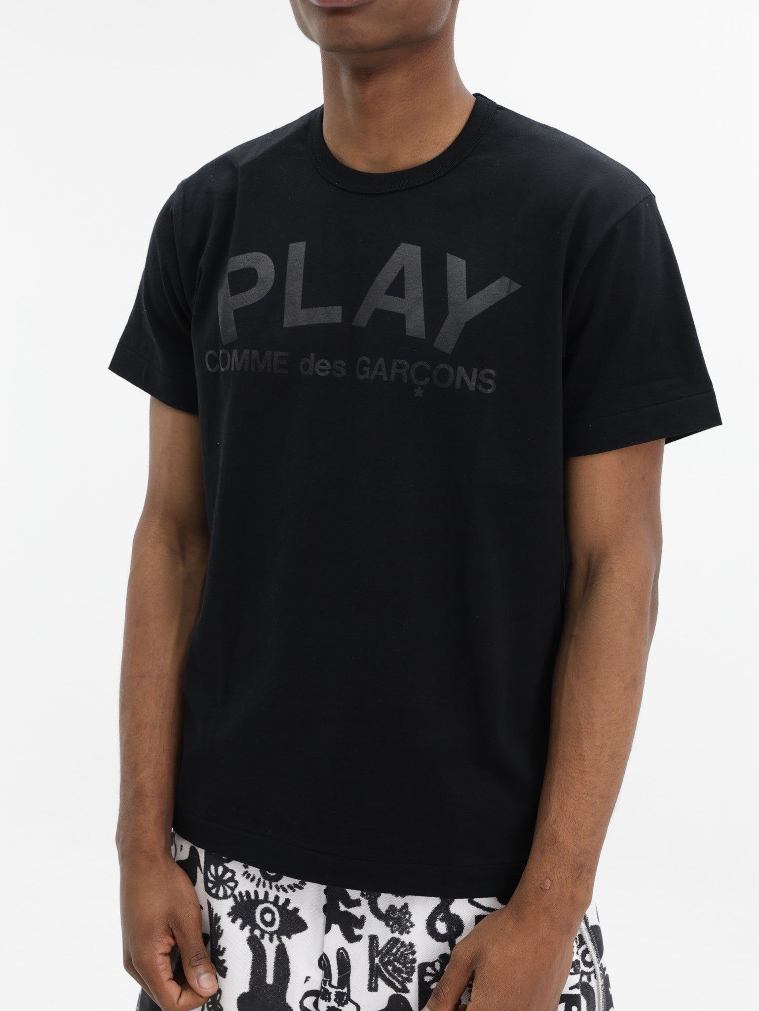 Comme Des Garcons T-Shirt Black Play Logo Black