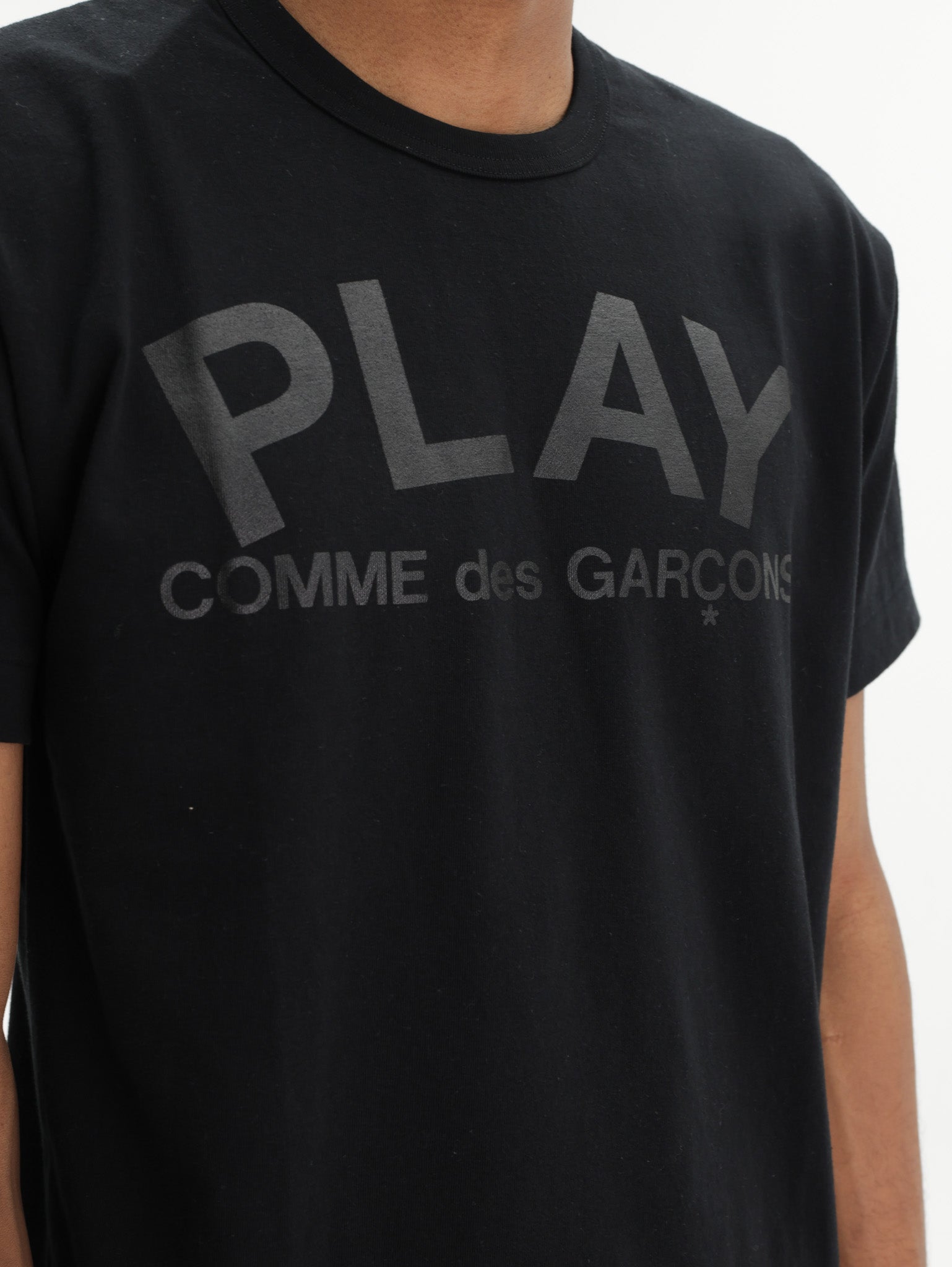 Comme Des Garcons T-Shirt Black Play Logo Black