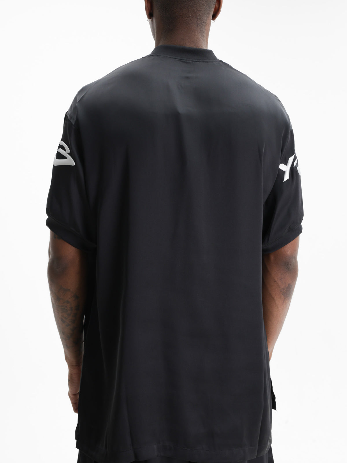 Y-3 Liquid Logo Satin Jersey Black