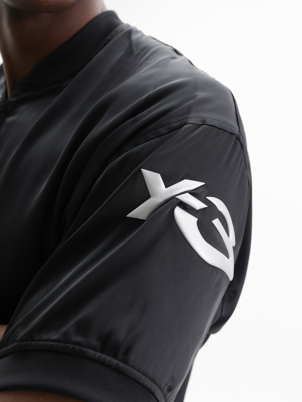 Y-3 Liquid Logo Satin Jersey Black