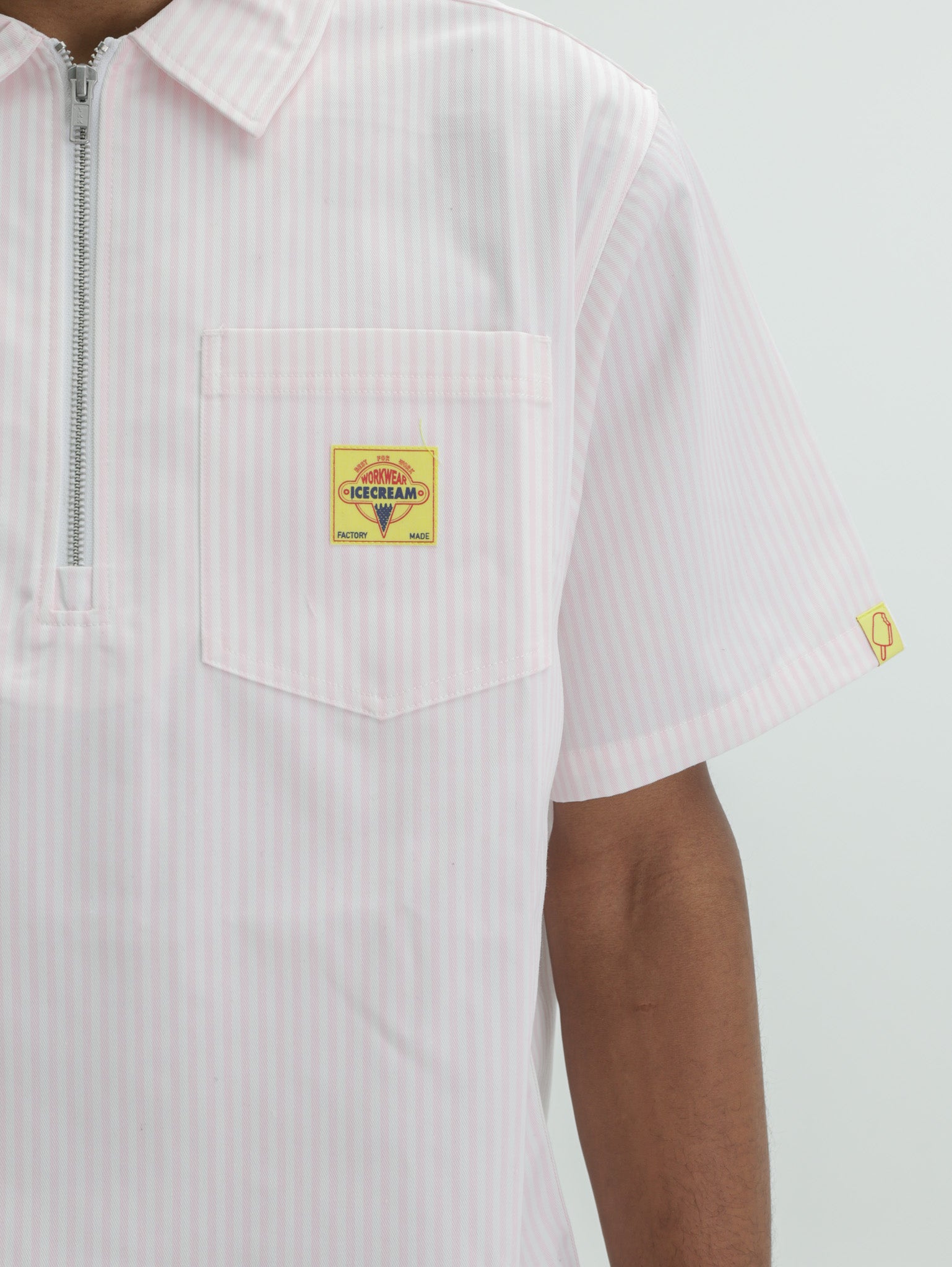 Ice-cream Golfer Quarter Zip  Work White