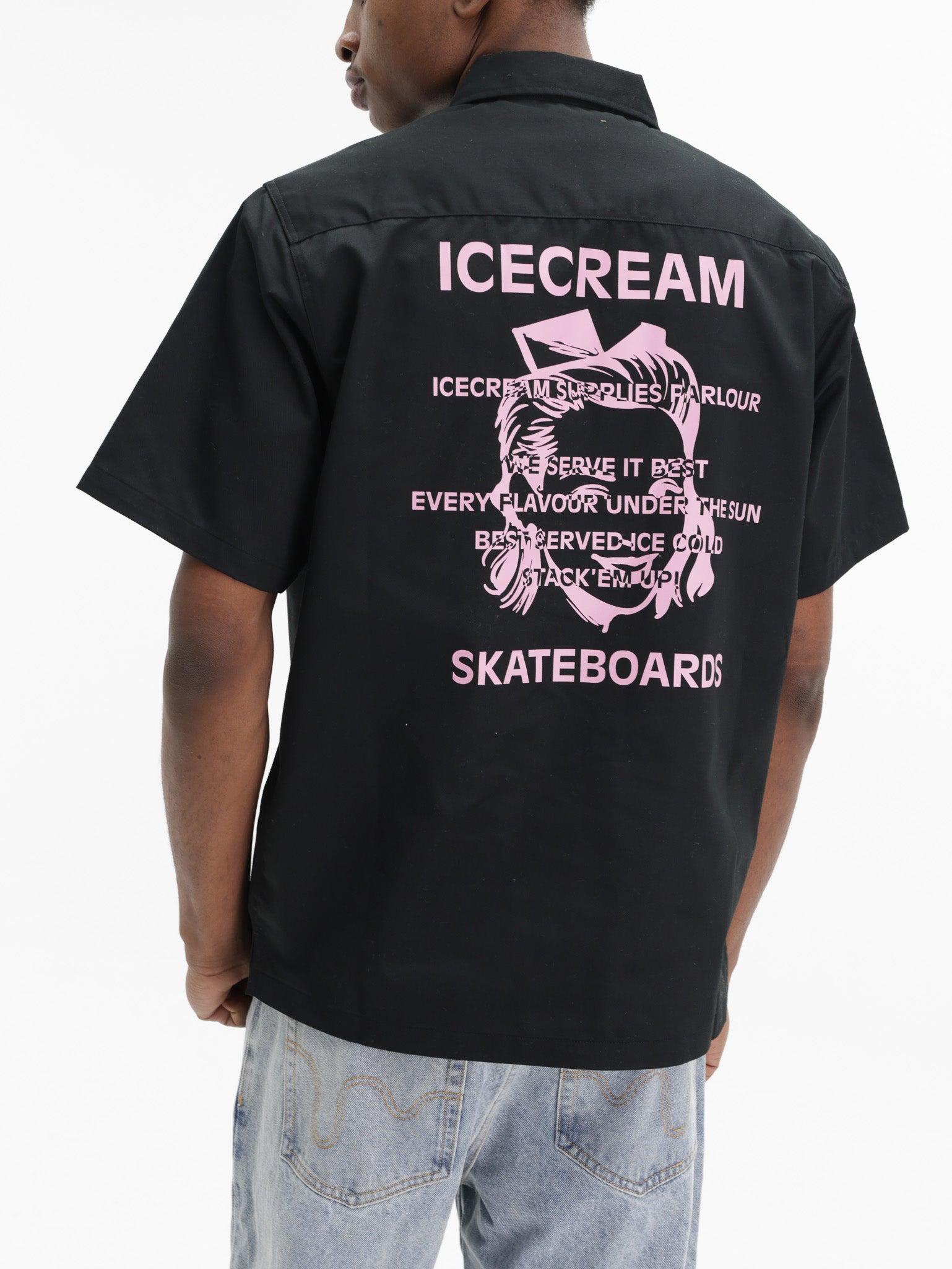 Ice-cream Golfer Quarter Zip  Work Black
