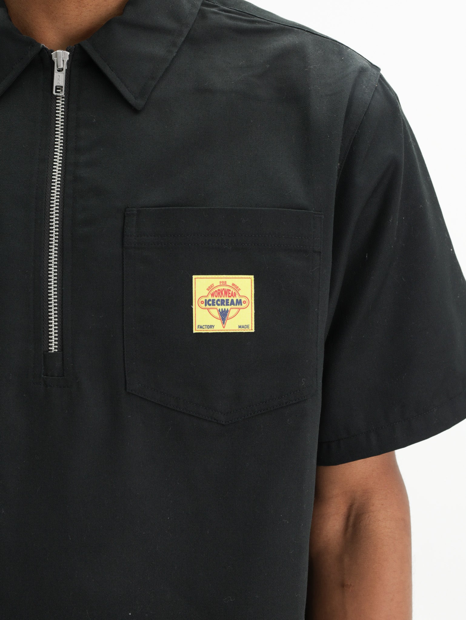 Ice-cream Golfer Quarter Zip  Work Black