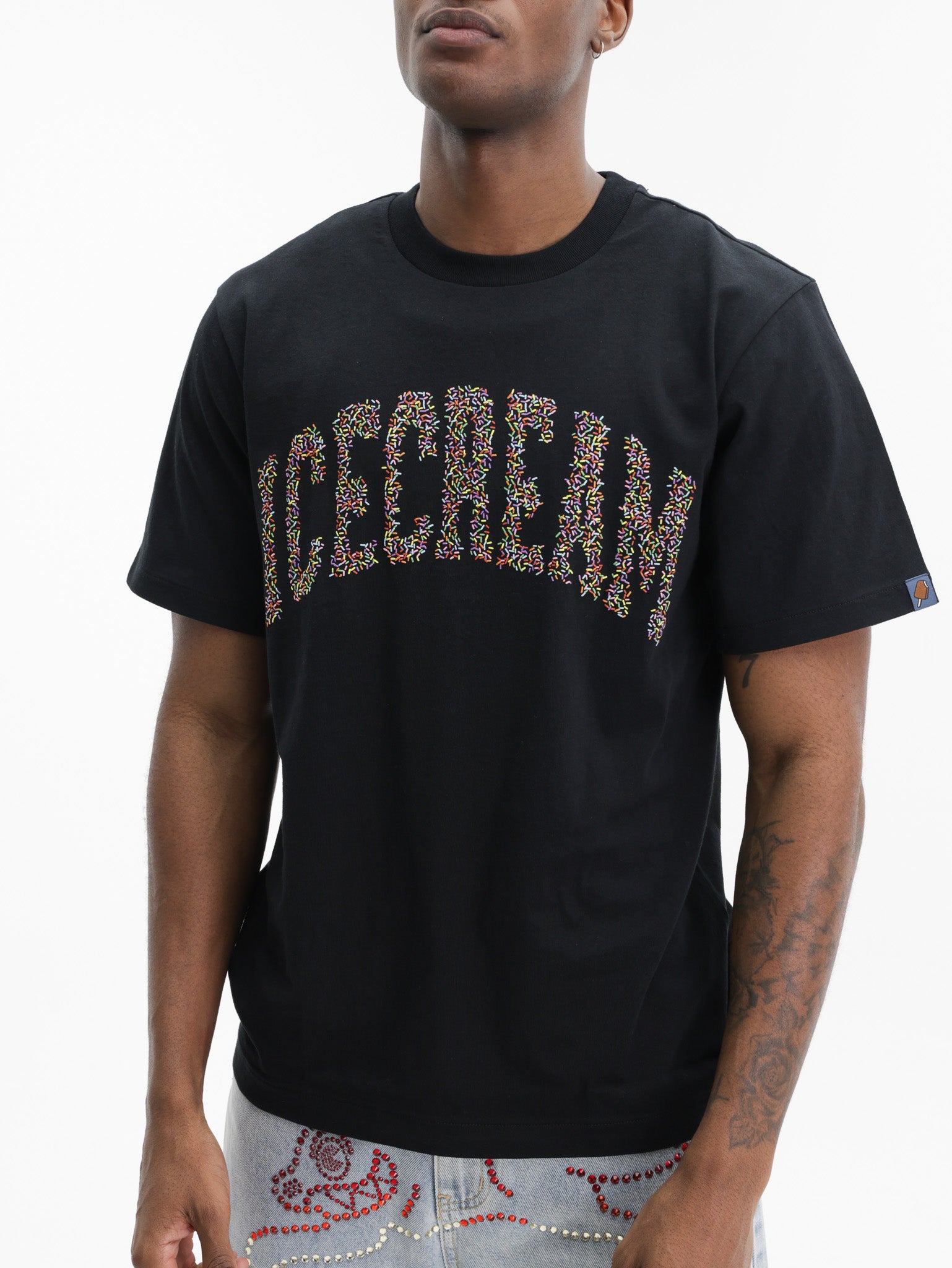 Ice-cream T-Shirt Sprinkles Black
