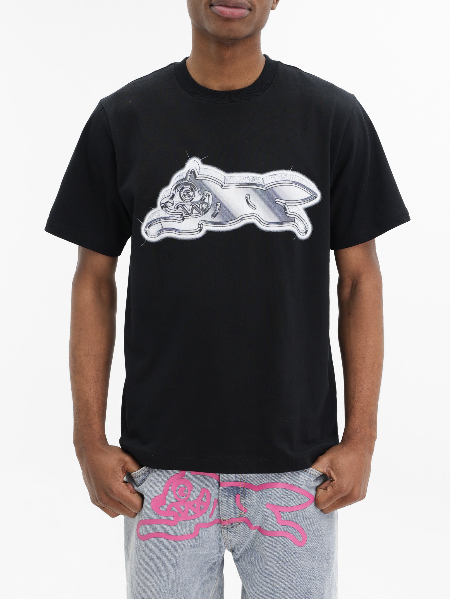 Ice-cream T-Shirt Silver Dog Logo Black