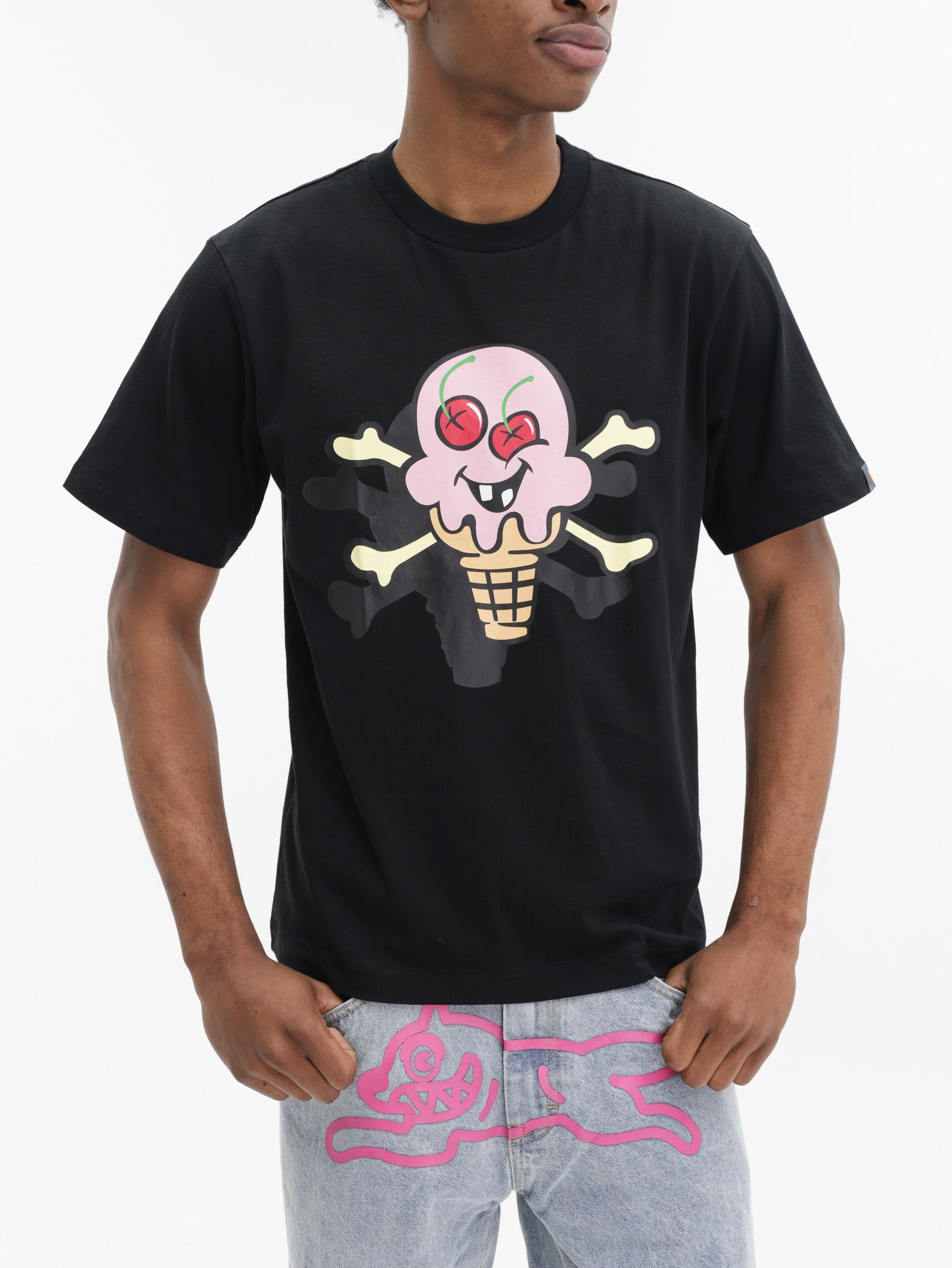 Ice-cream T-Shirt Cones & Bones Black