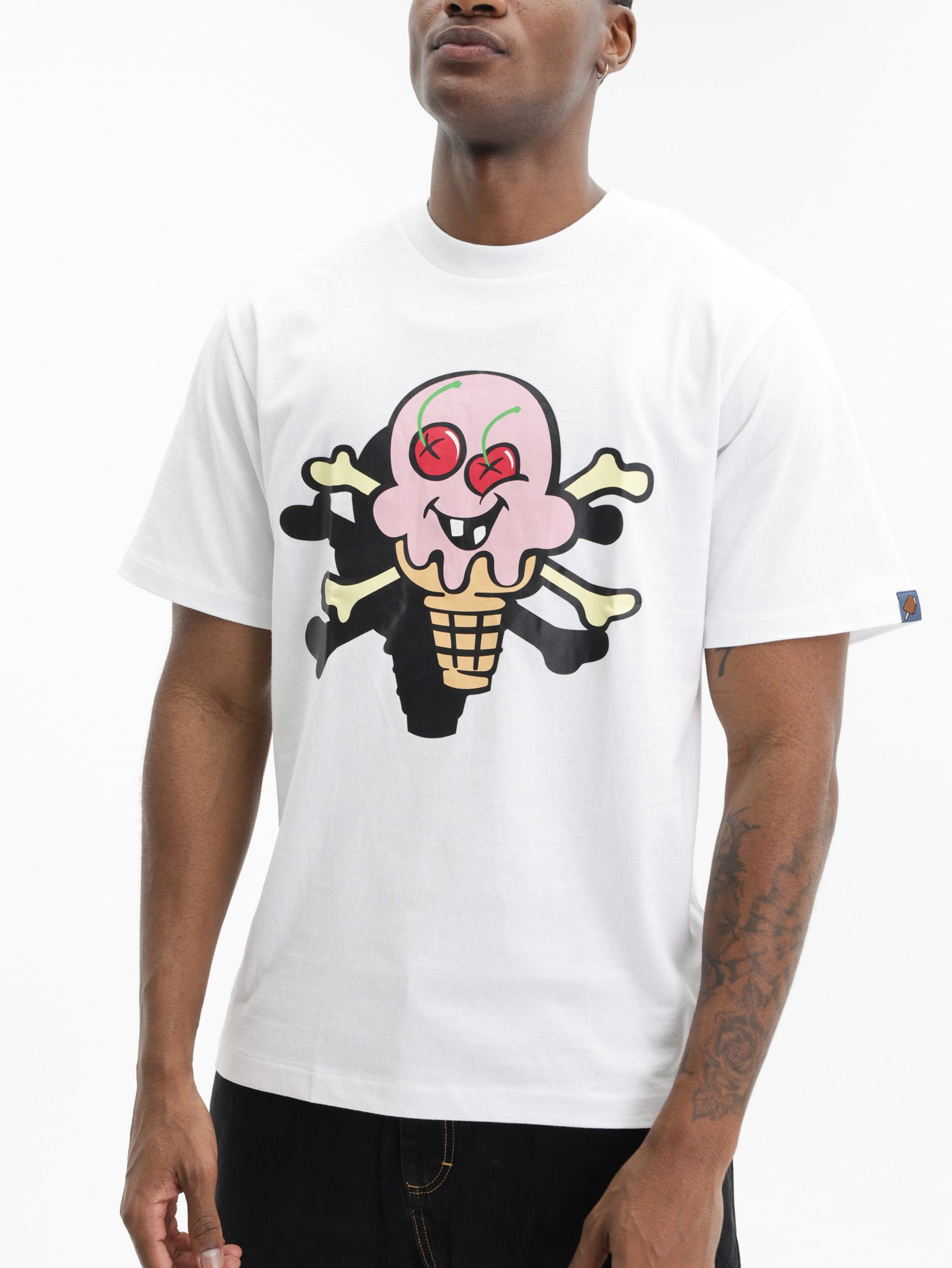Ice-cream T-Shirt Cones & Bones White