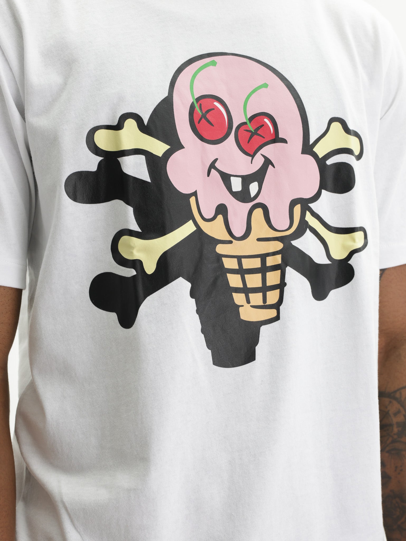 Ice-cream T-Shirt Cones & Bones White