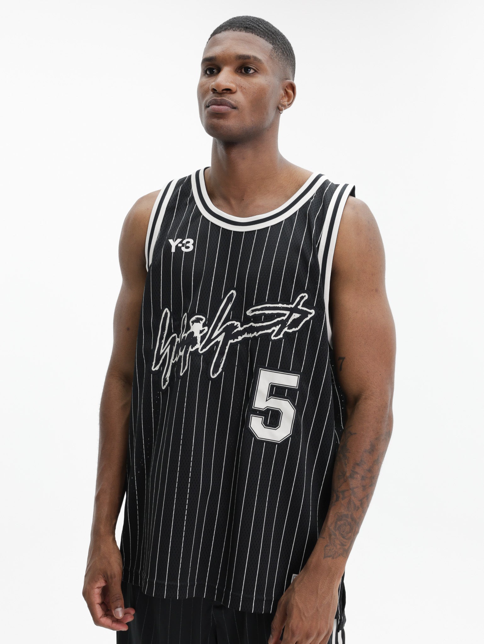 Y-3 Top Tank Pinstripe Black