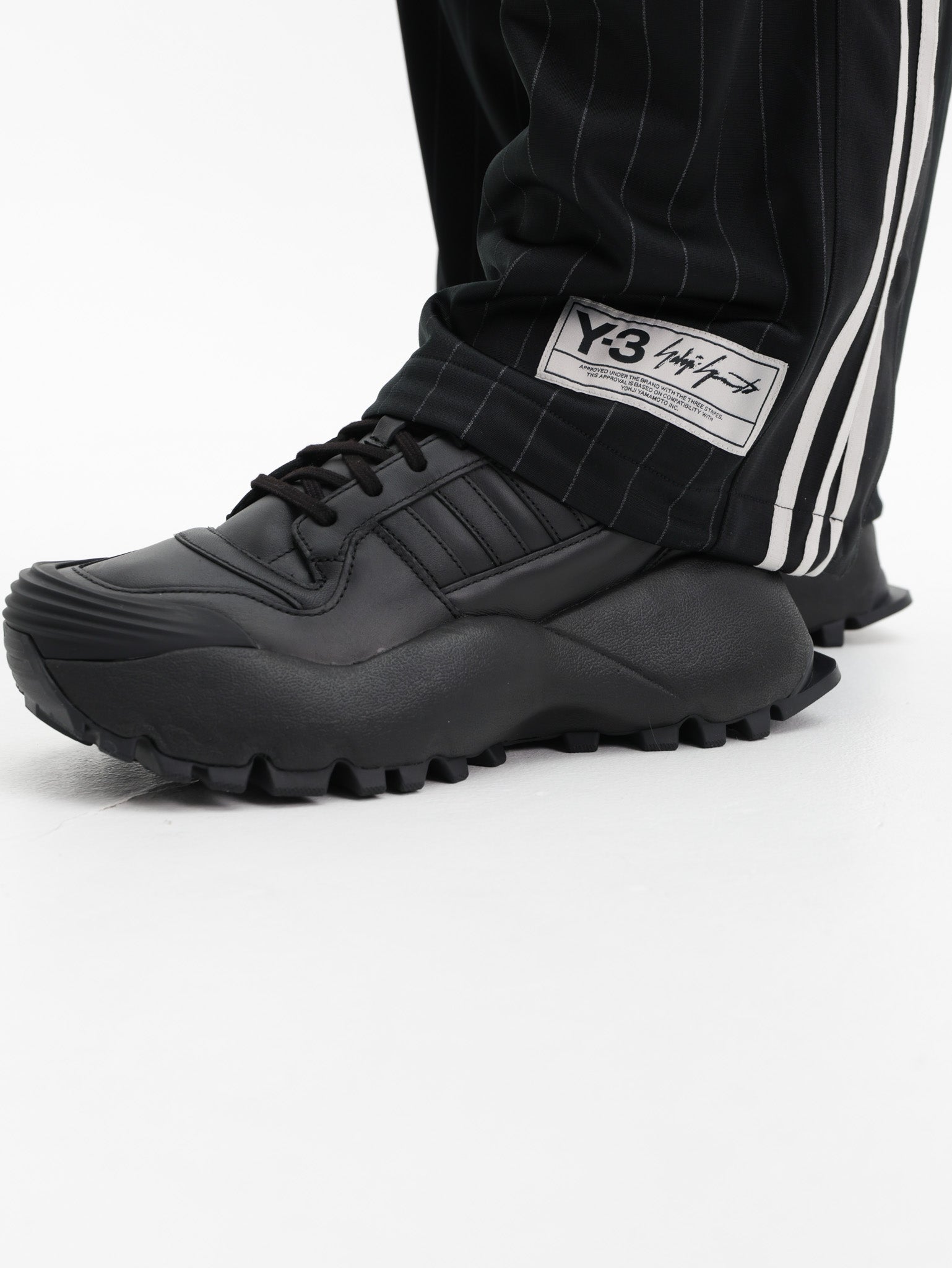 Y-3 Pants Pinstripe Black