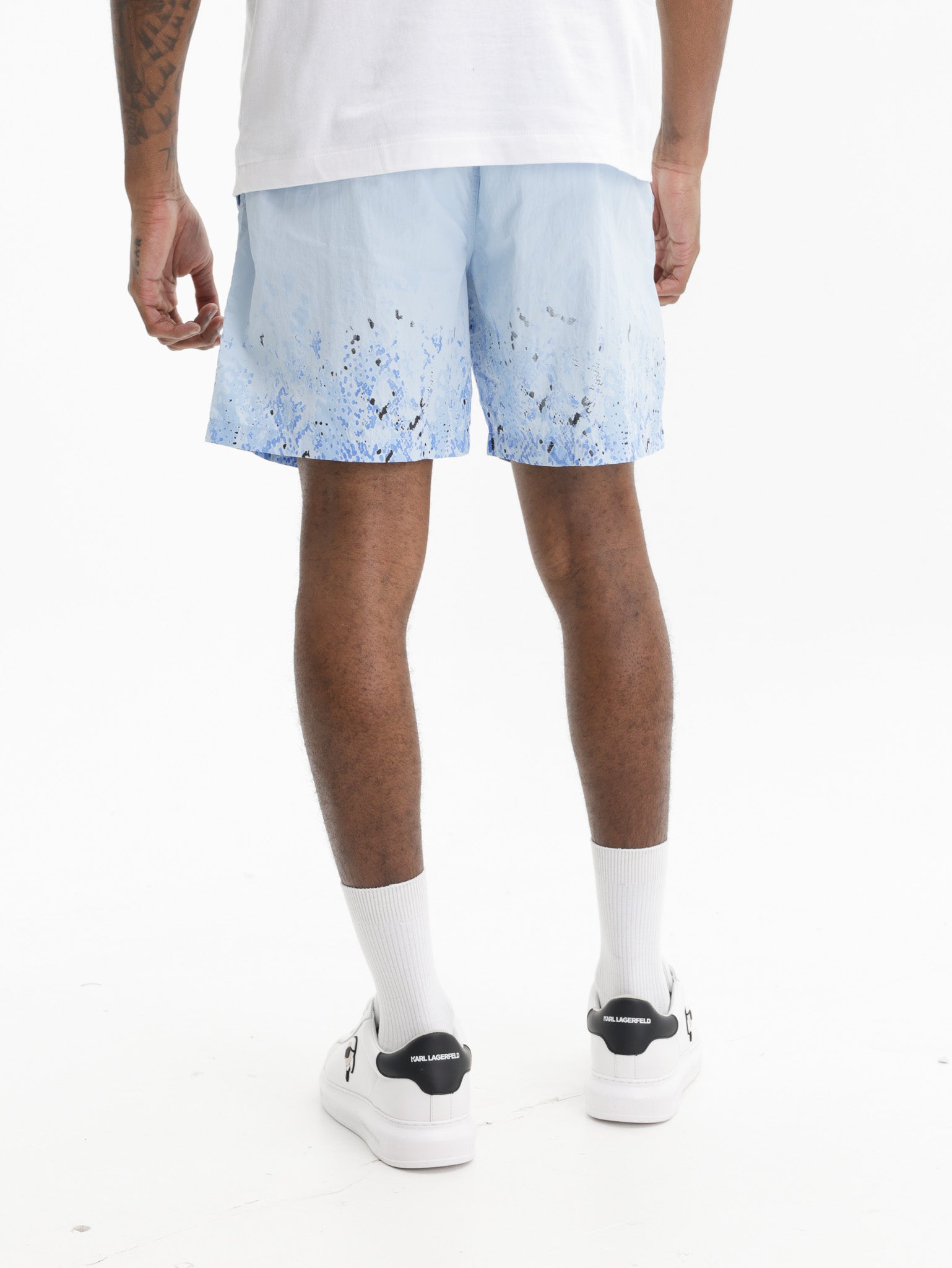 Ice-cream Shorts White Dog Logo Print Blue