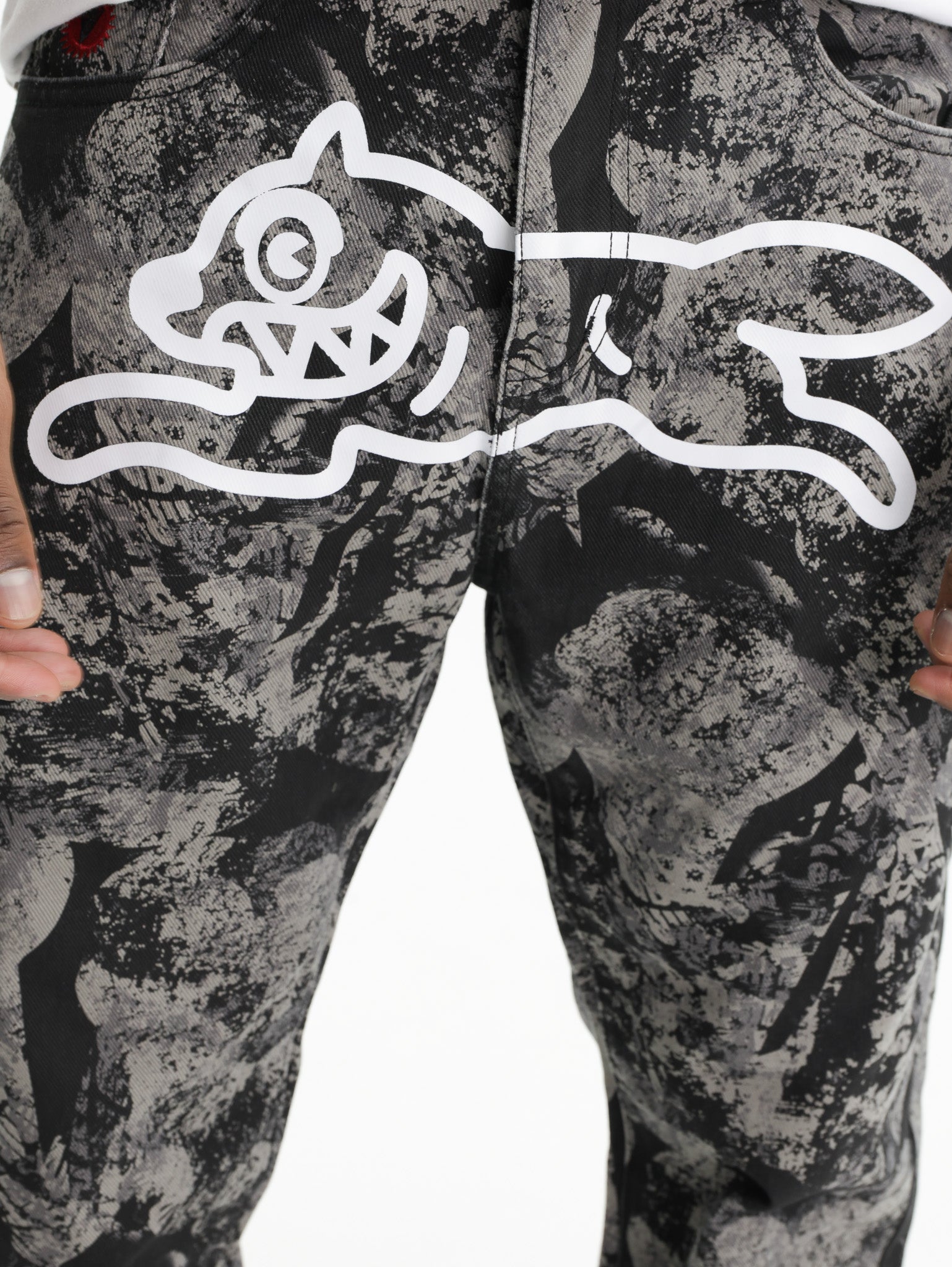 Ice-cream Pants Camo Black Wash Grey