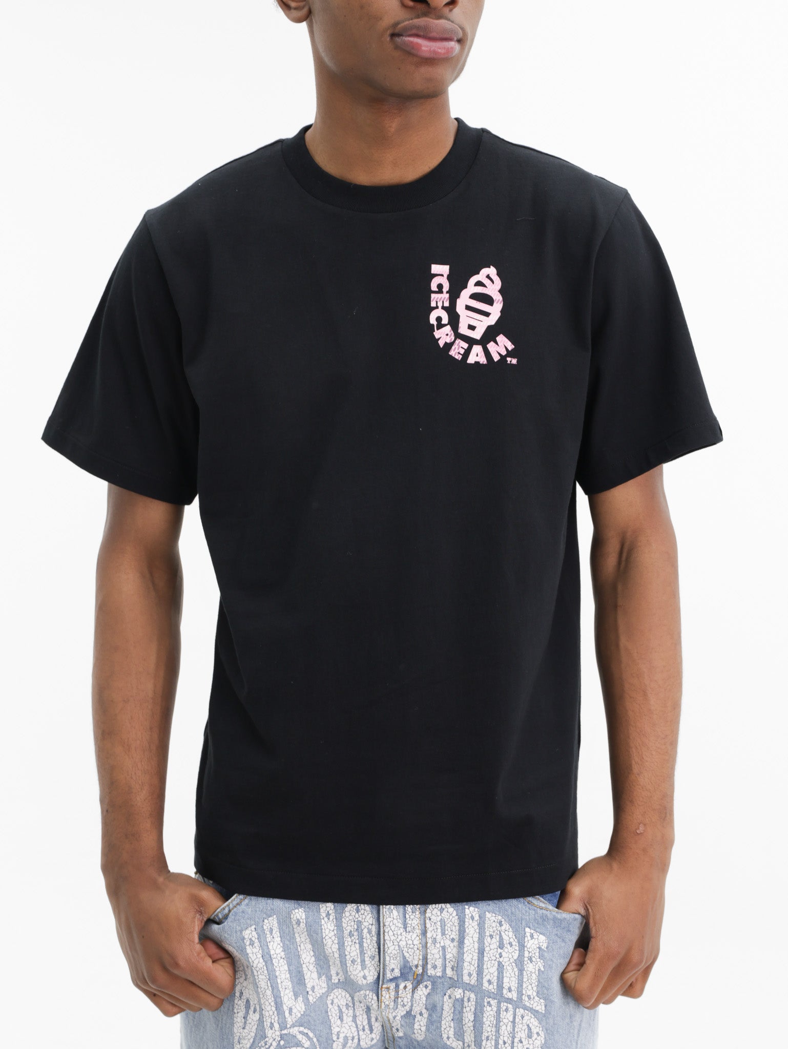 Ice-cream T-Shirt Pink Icecream Logo Black