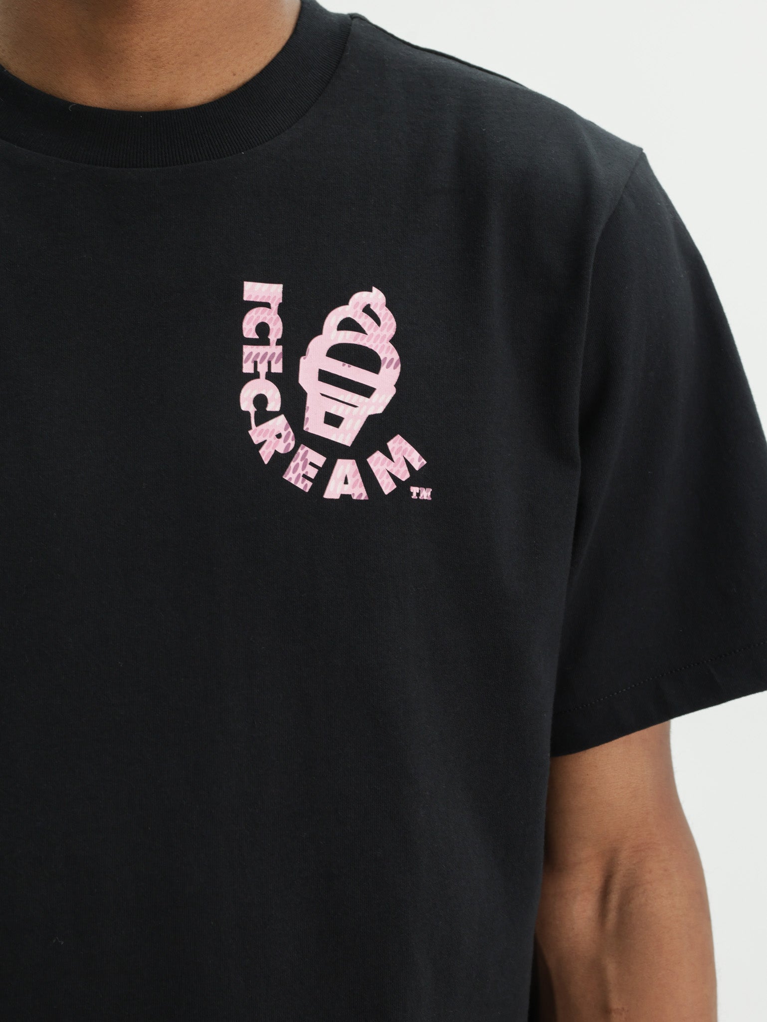 Ice-cream T-Shirt Pink Icecream Logo Black