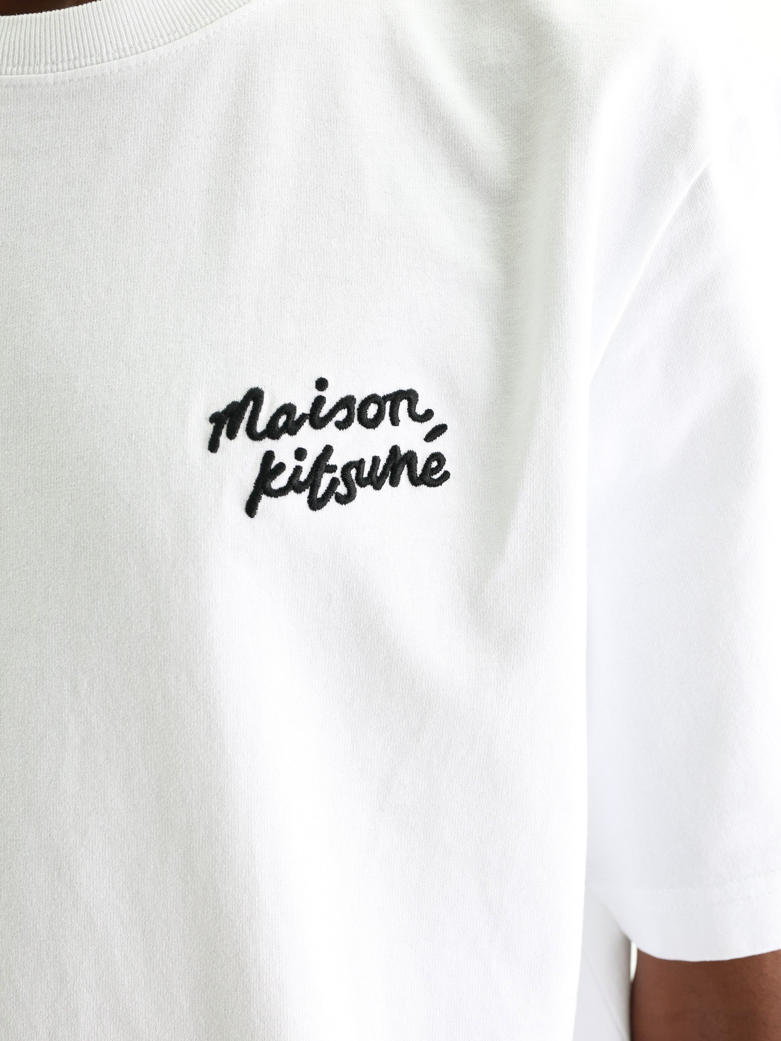 Maison Kitsune T-Shirt Handwriting Comfort White-Black
