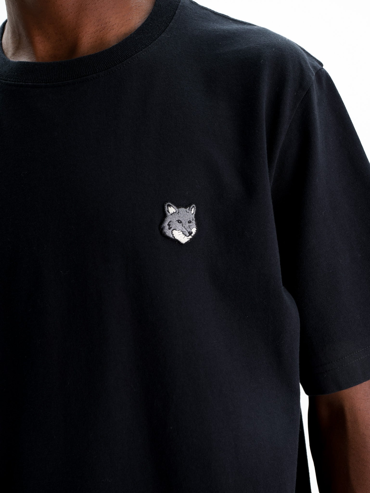 Maison Kitsune T-Shirt Fox Head Comfort Black