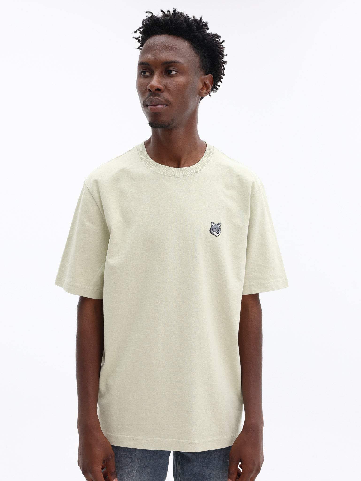 Maison Kitsune T-Shirt Fox Head Comfort Stone Beige