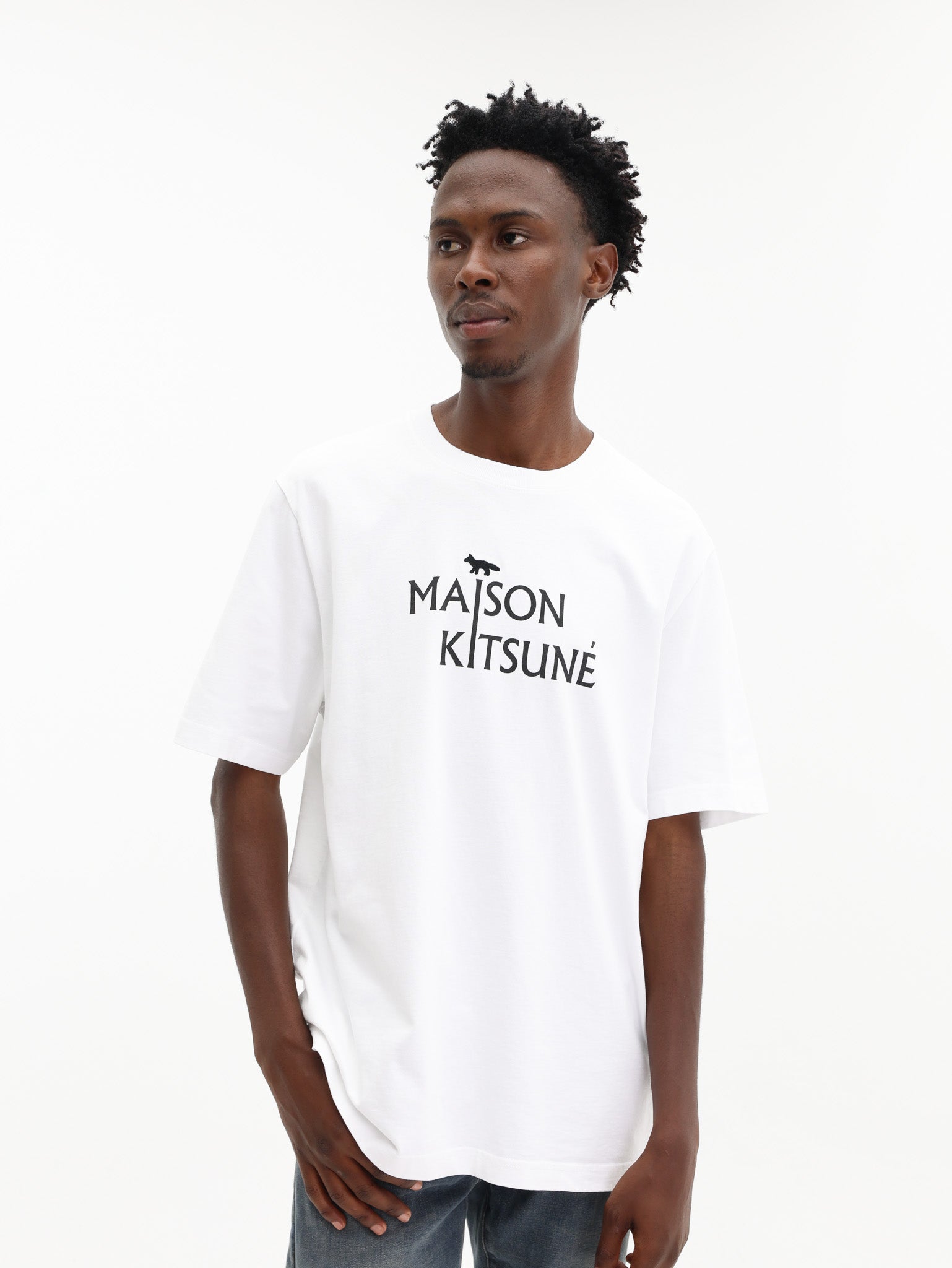 Maison Kitsune T-Shirt Pillar Comfort White