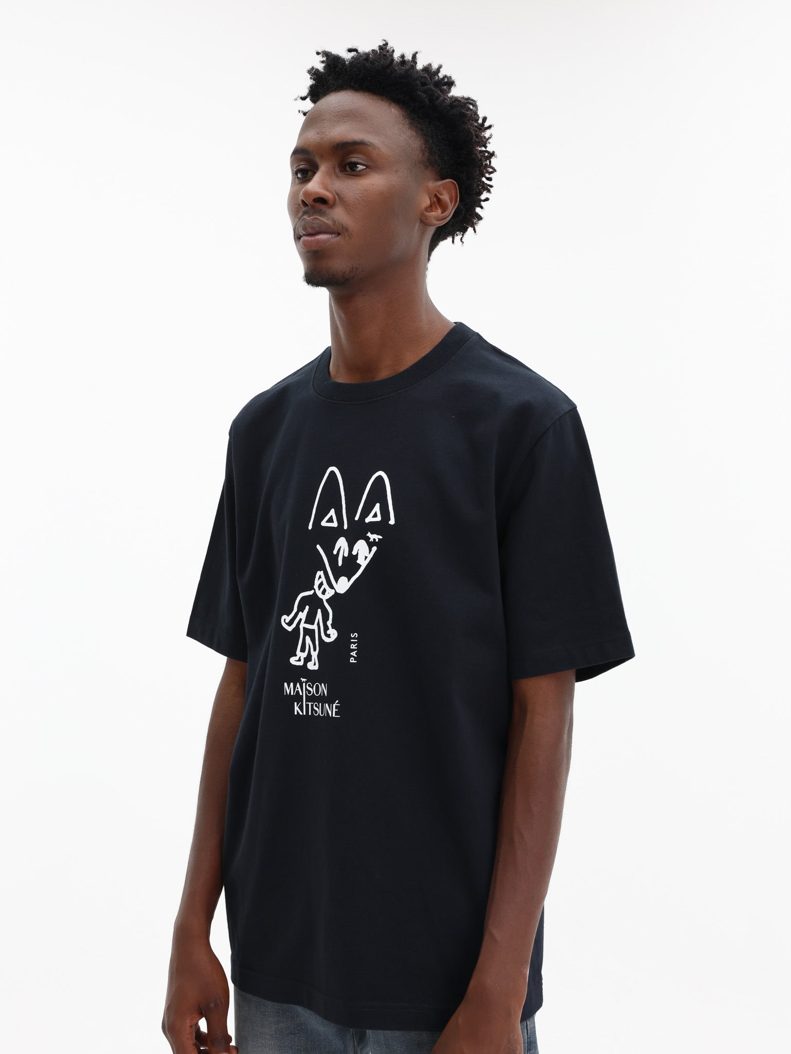 Maison Kitsune T-Shirt Party Fox Comfort Black