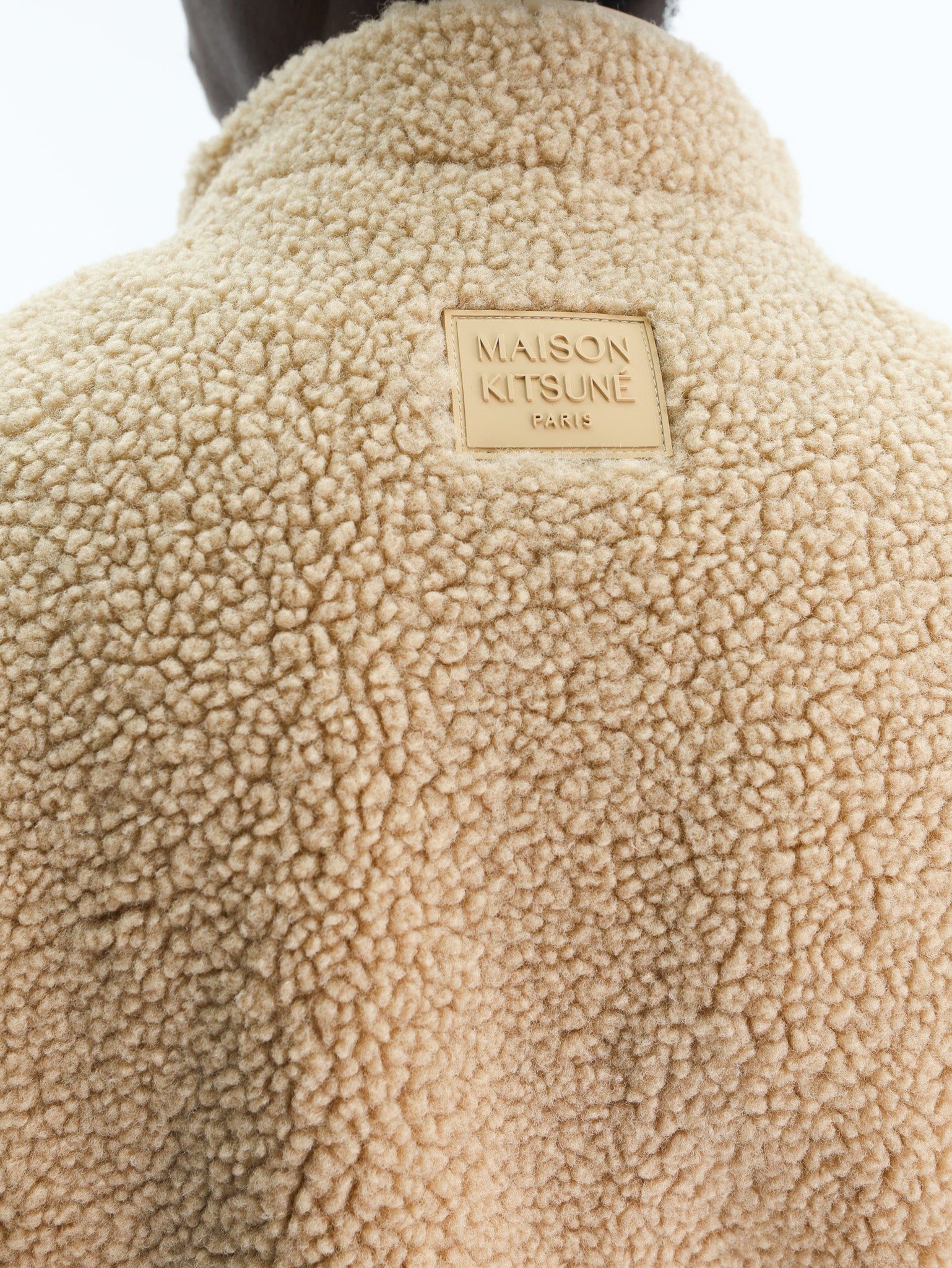 Maison Kitsune Jacket Fleece Tan Beige