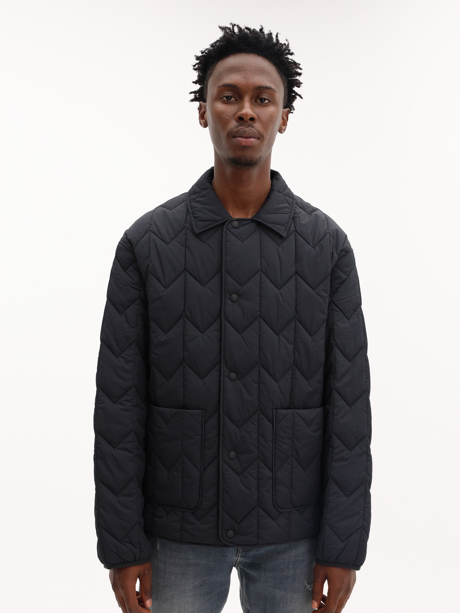 Maison Kitsune Jacket Quilted Blouson Black
