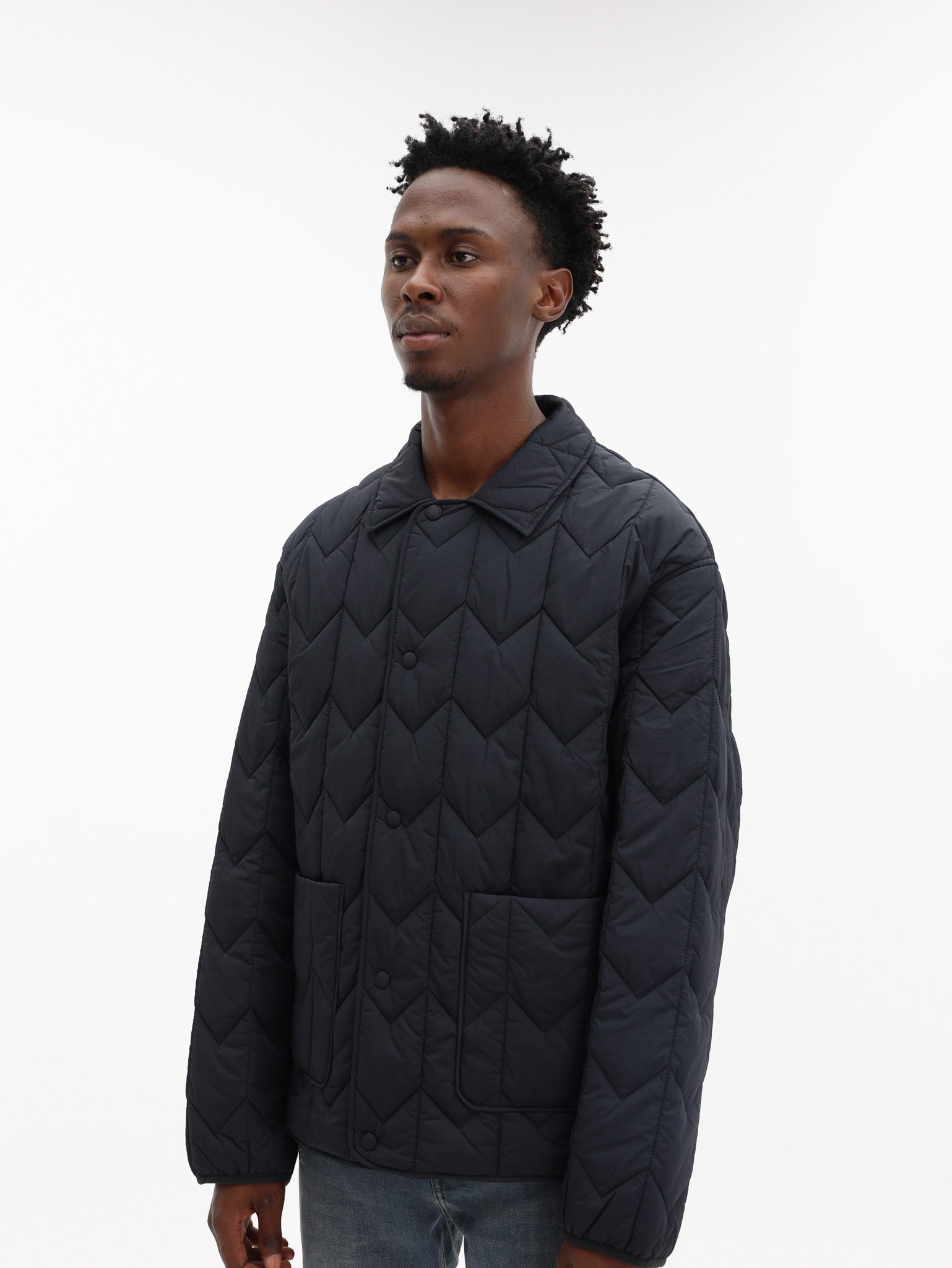Maison Kitsune Jacket Quilted Blouson Black