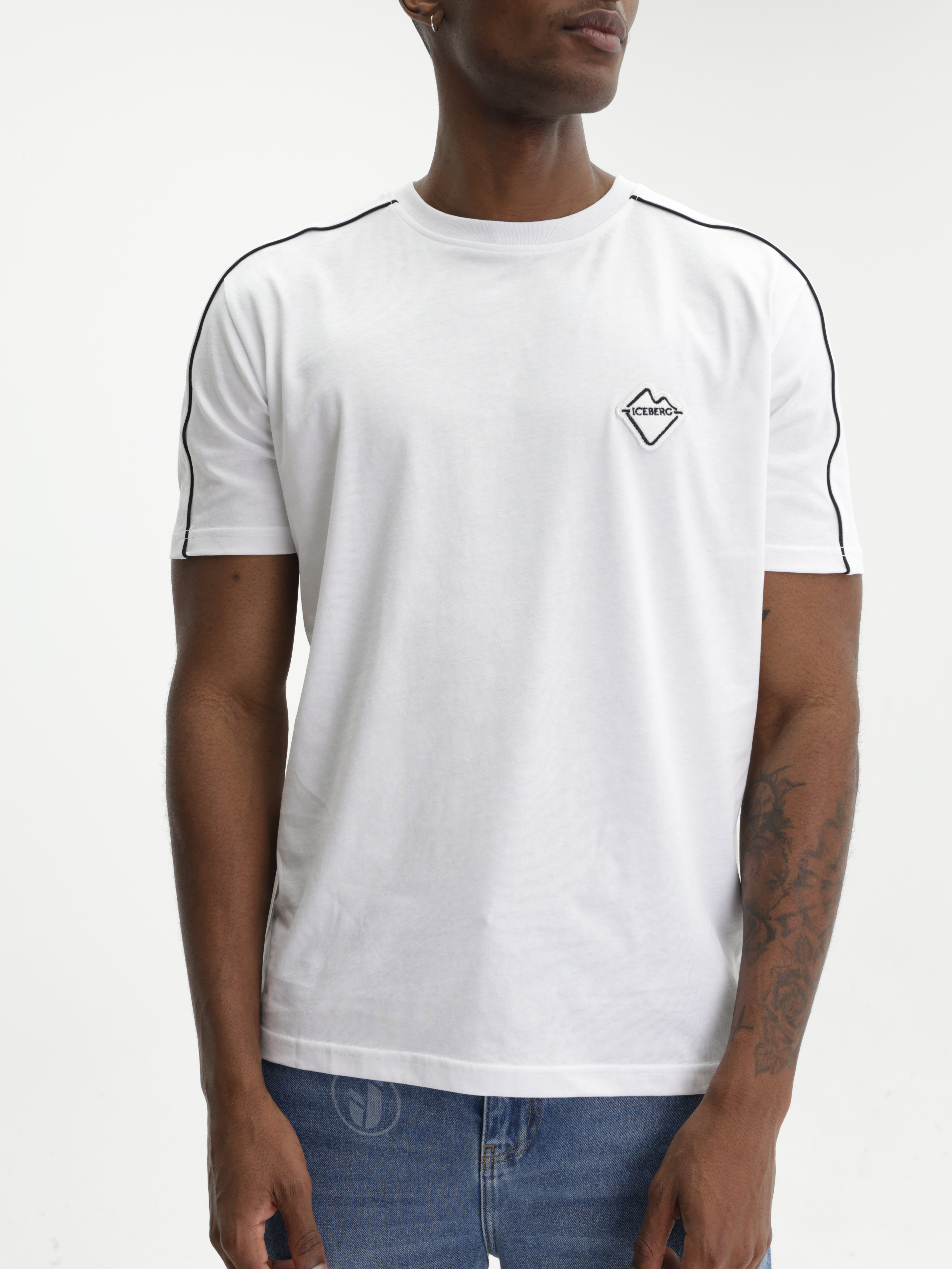 Iceberg T-Shirt Small Logo Ib Crew White
