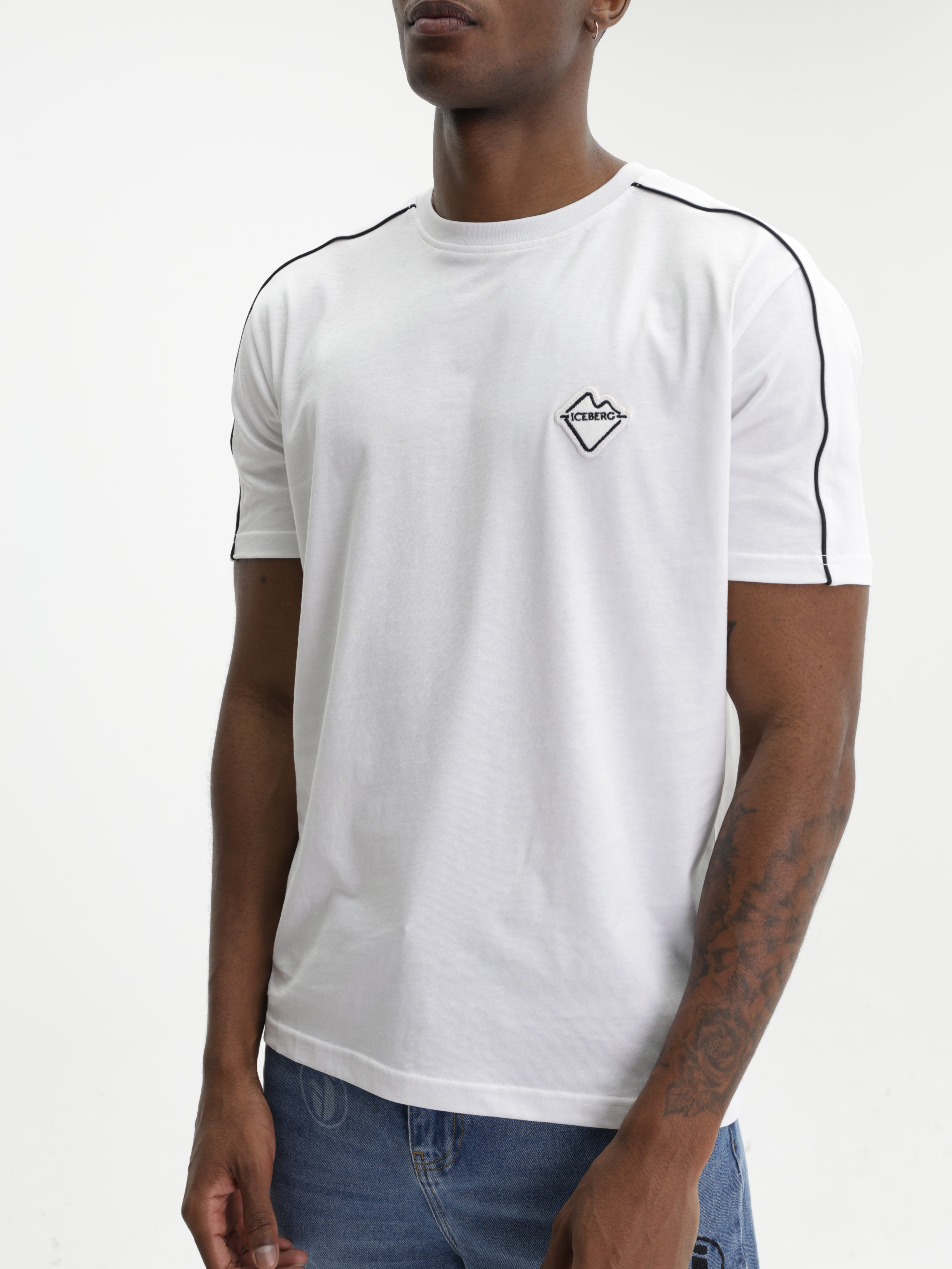 Iceberg T-Shirt Small Logo Ib Crew White