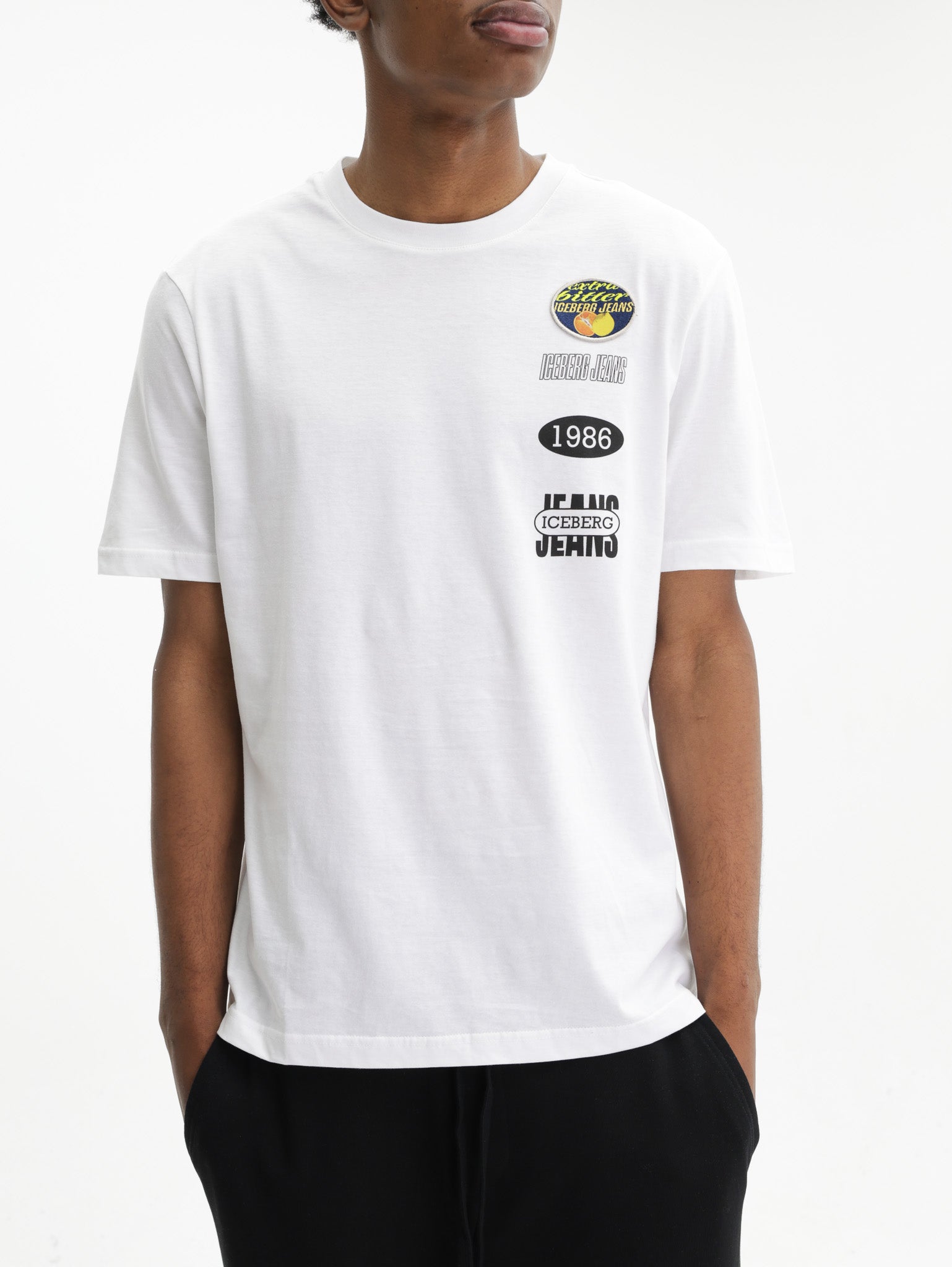 Iceberg Jeans T-Shirt 1986 Ibj Logo Print White