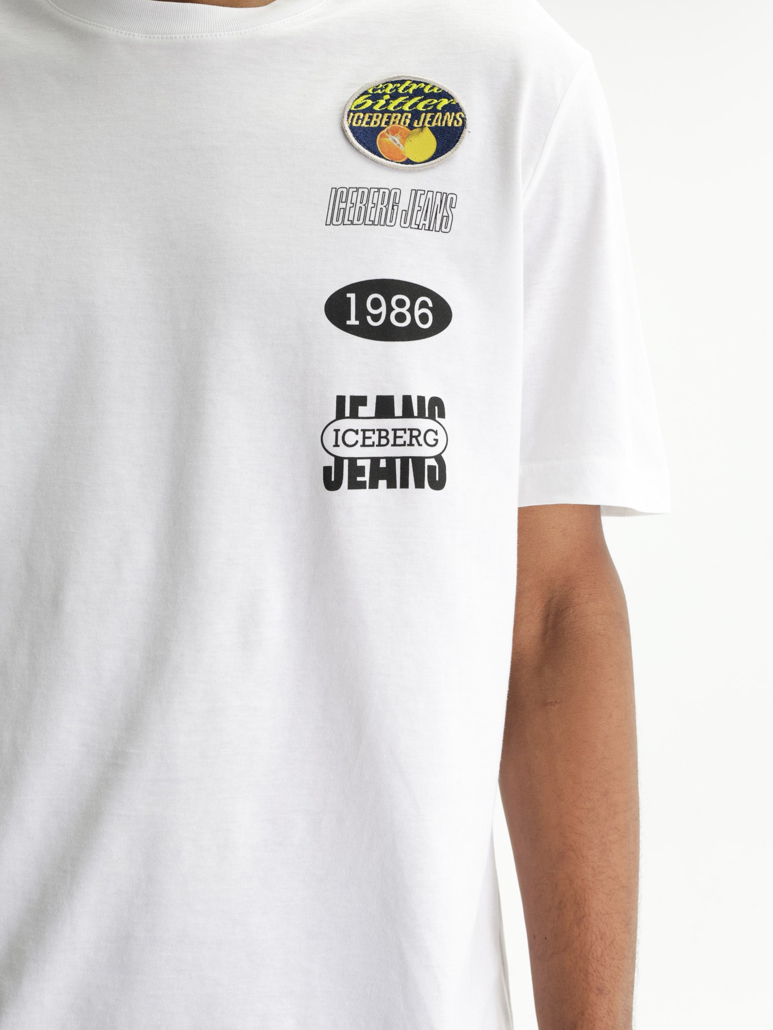 Iceberg Jeans T-Shirt 1986 Ibj Logo Print White