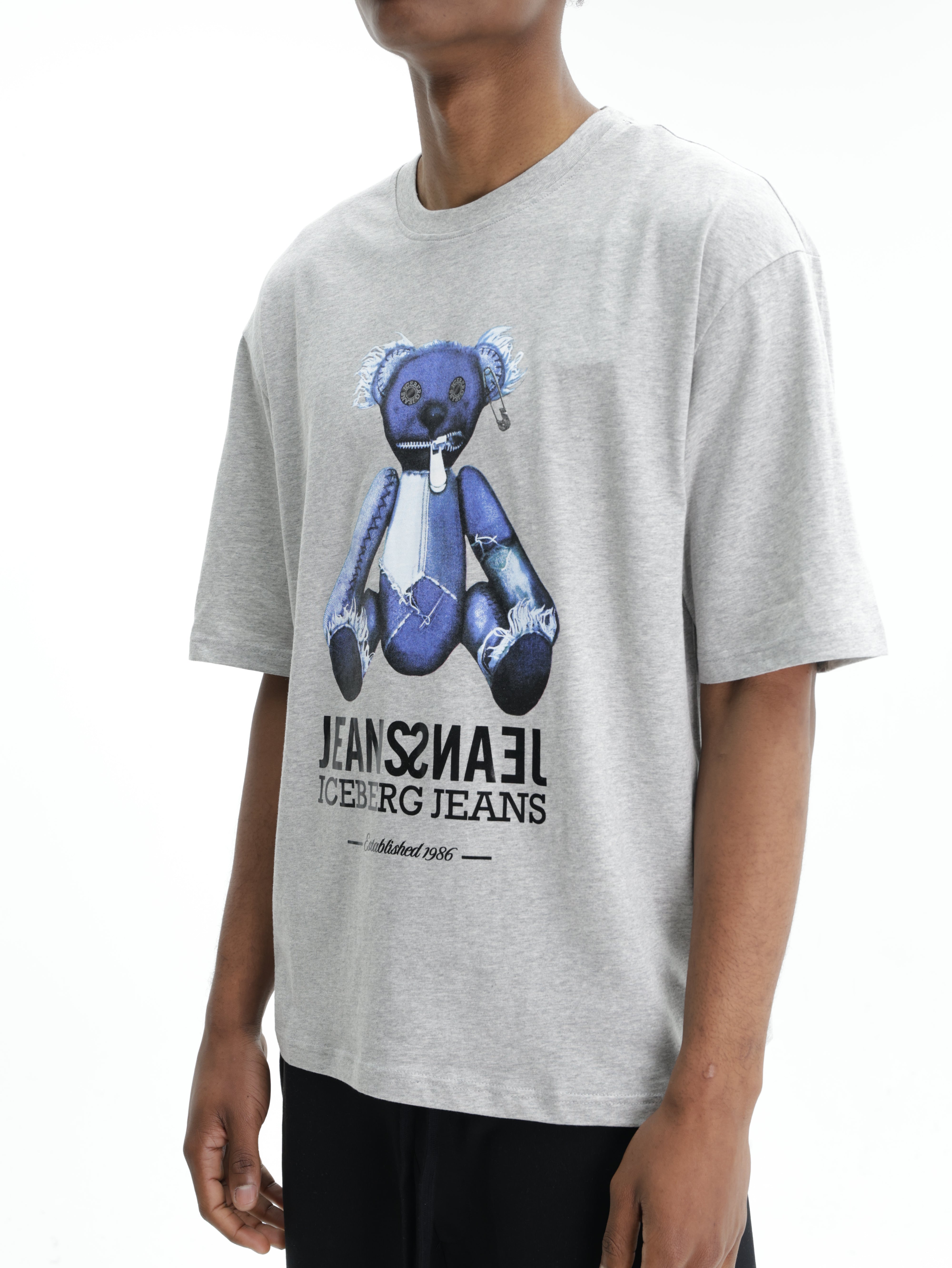 Iceberg Jeans T-Shirt Teddy Print Grey