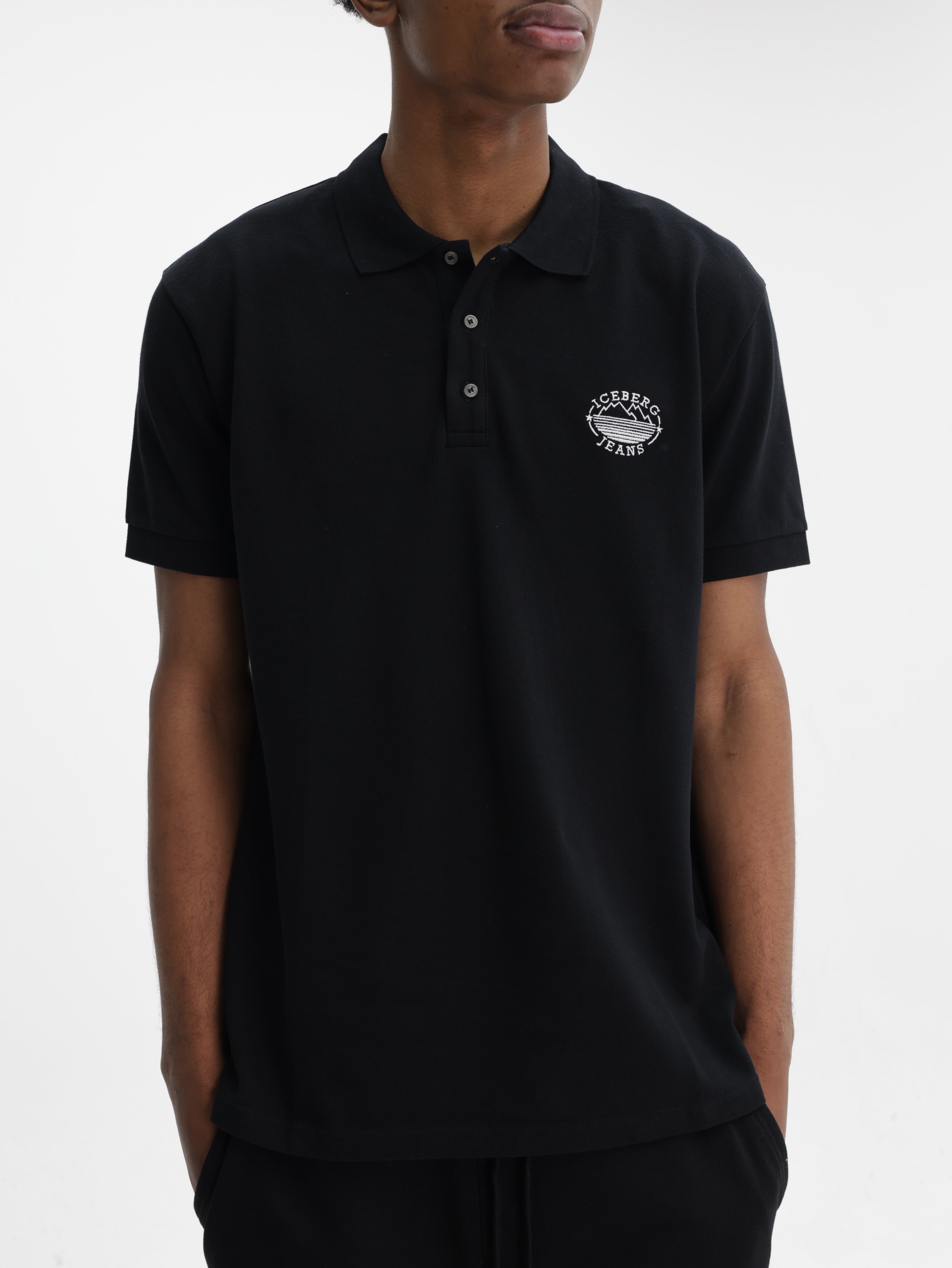 Iceberg Jeans Golfer White Ibj Logo Black