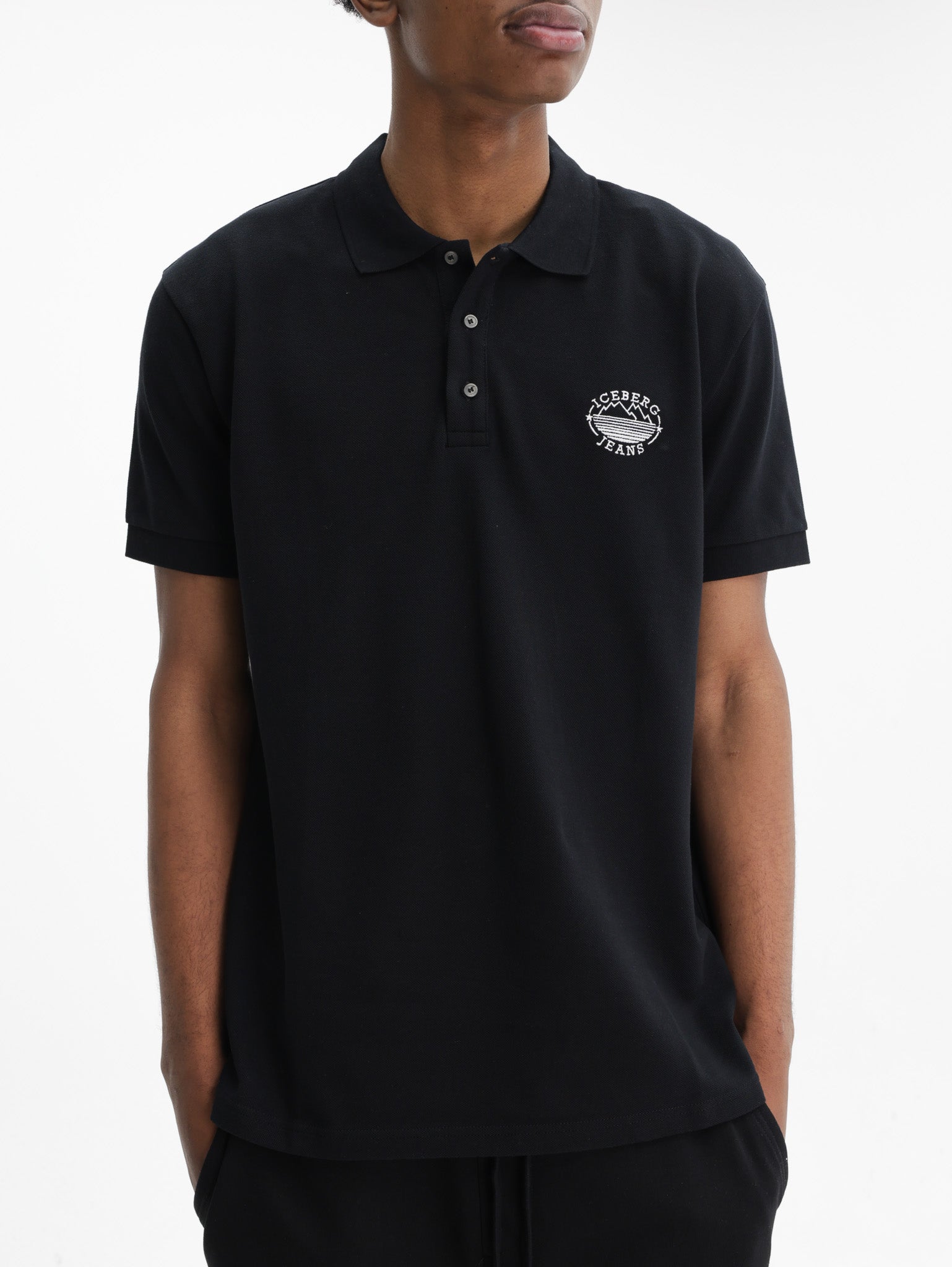 Iceberg Jeans Golfer White Ibj Logo Black