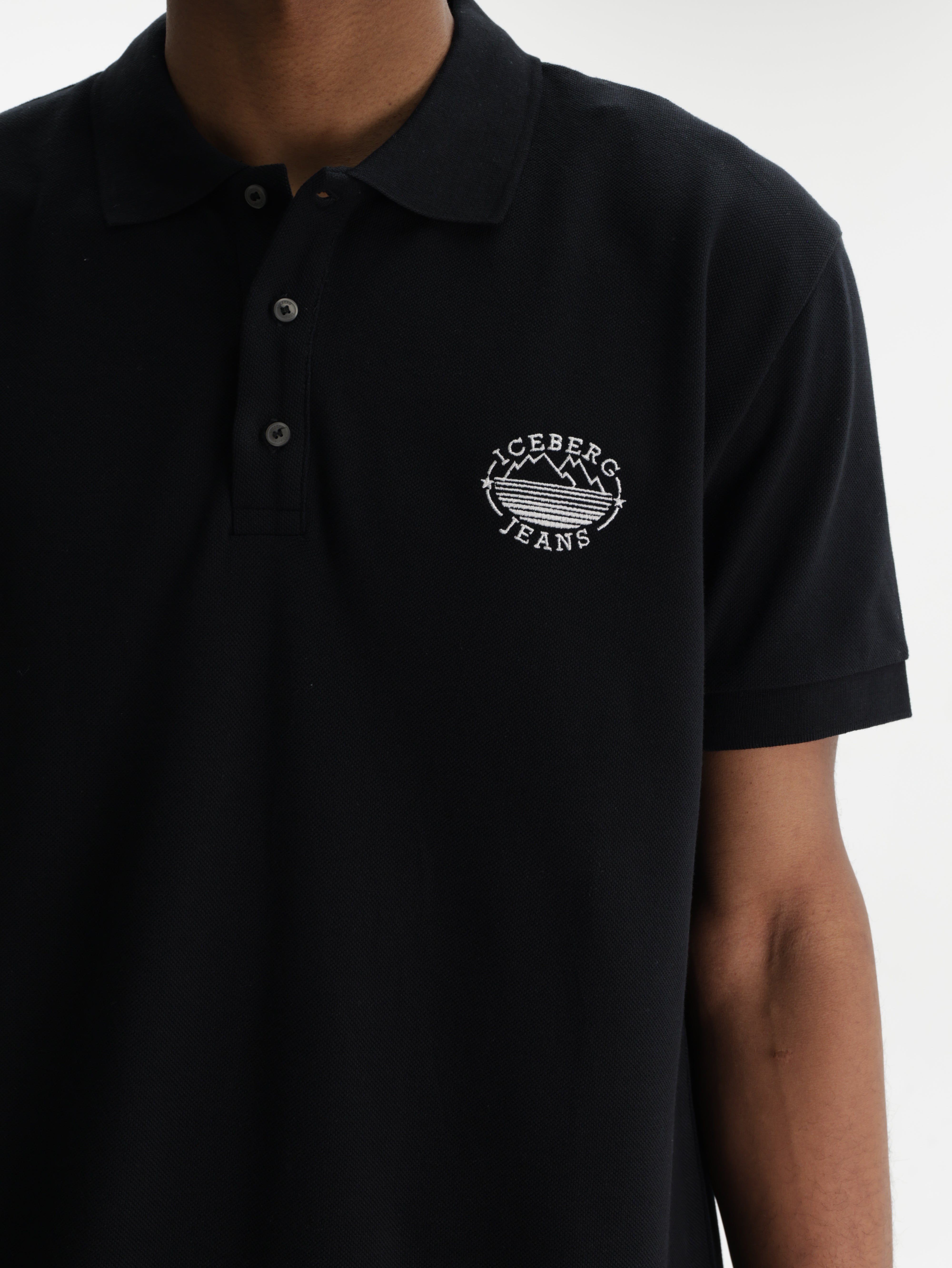 Iceberg Jeans Golfer White Ibj Logo Black