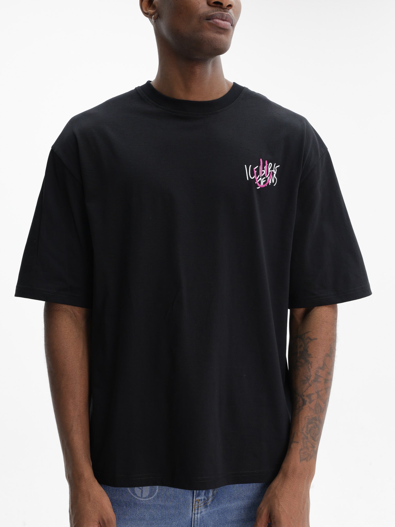 Iceberg Jeans T-Shirt Ibj Logo Black