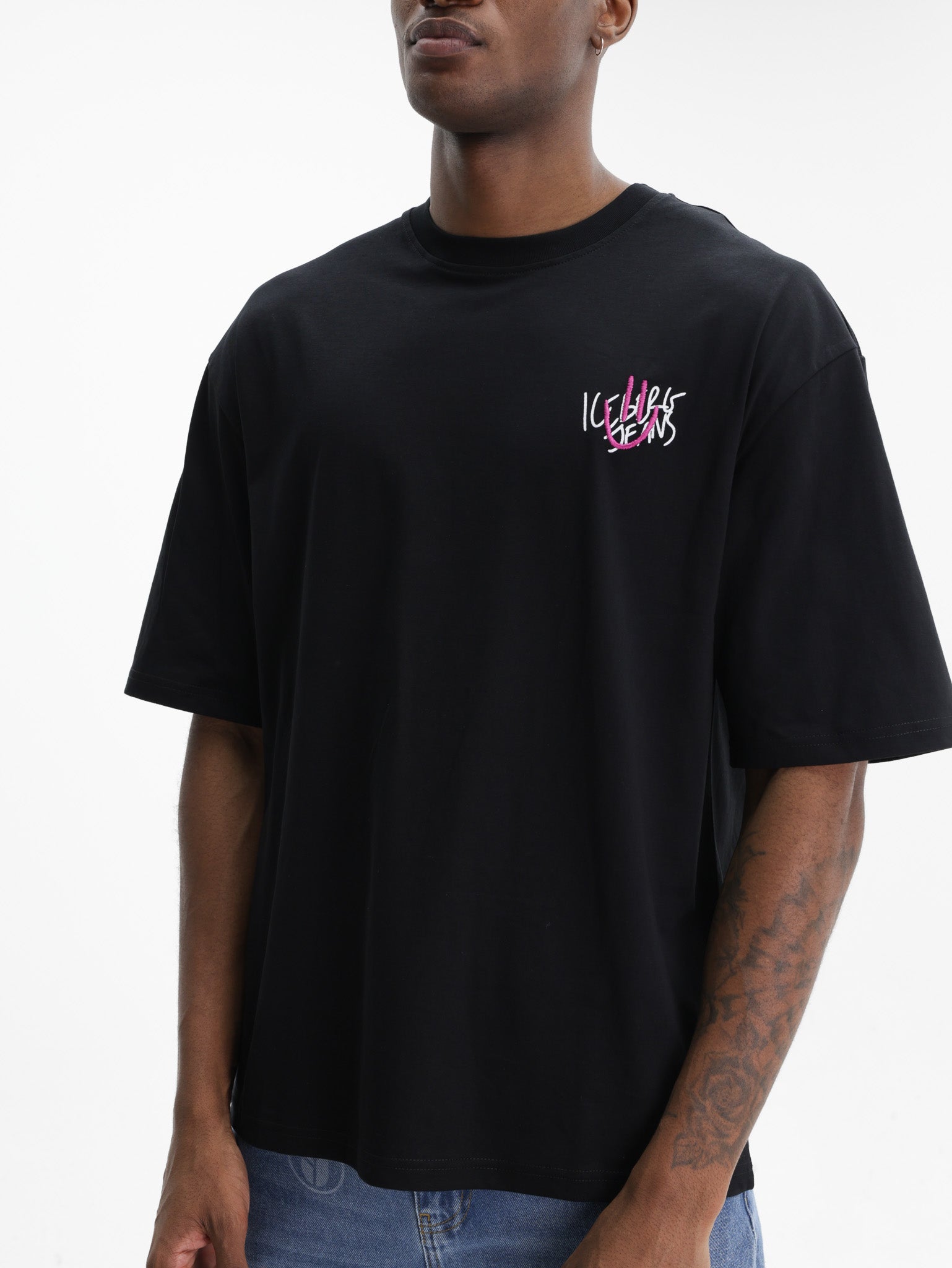 Iceberg Jeans T-Shirt Ibj Logo Black