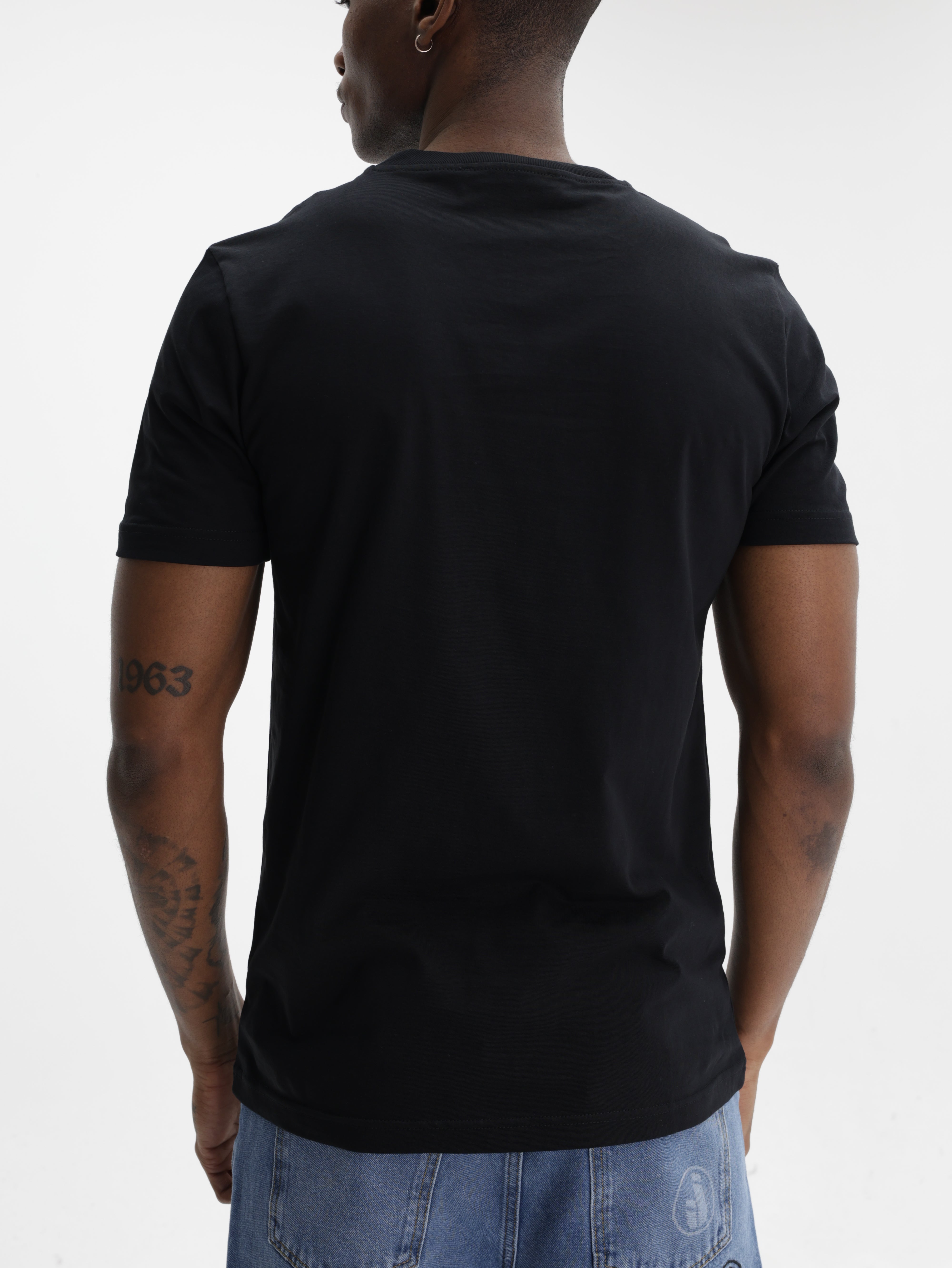 Iceberg Jeans T-Shirt Black Ibj Print Black