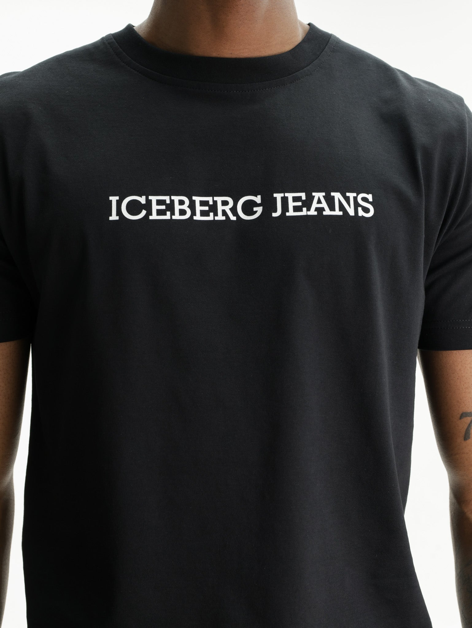 Iceberg Jeans T-Shirt Black Ibj Print Black