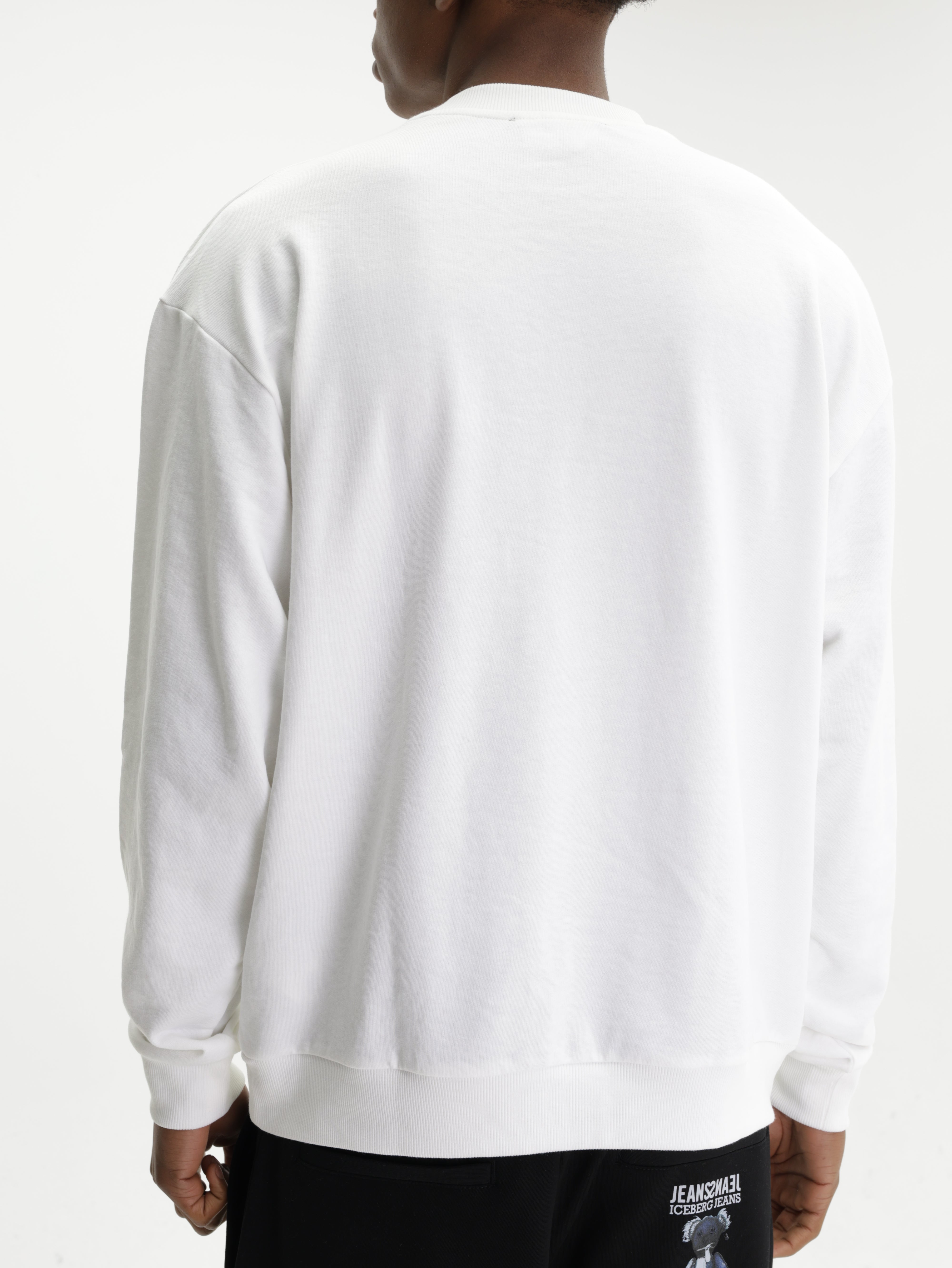 Iceberg Jeans Sweater Teddy Print White