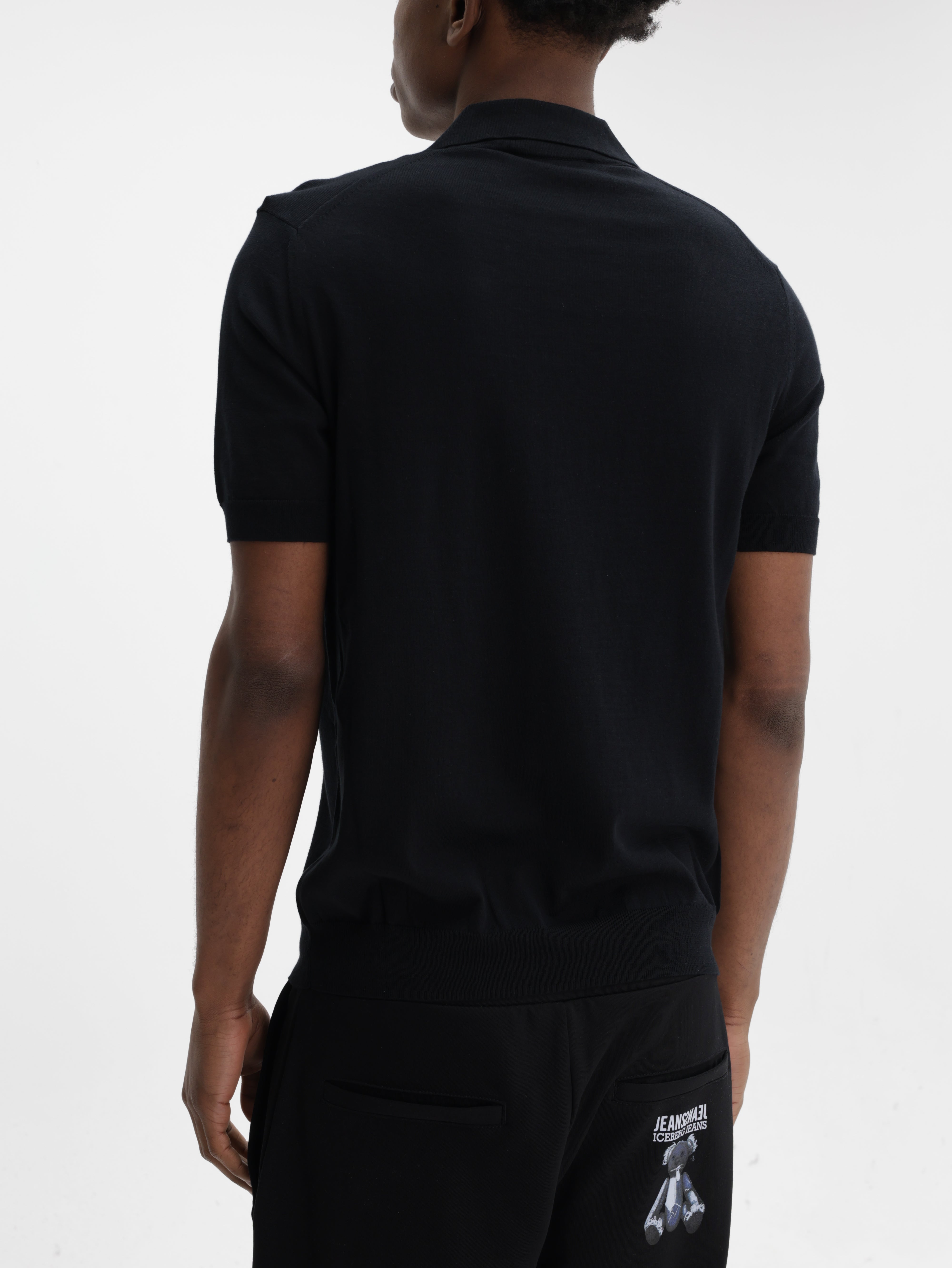Iceberg Jeans T-Shirt Ibj White Logo Black
