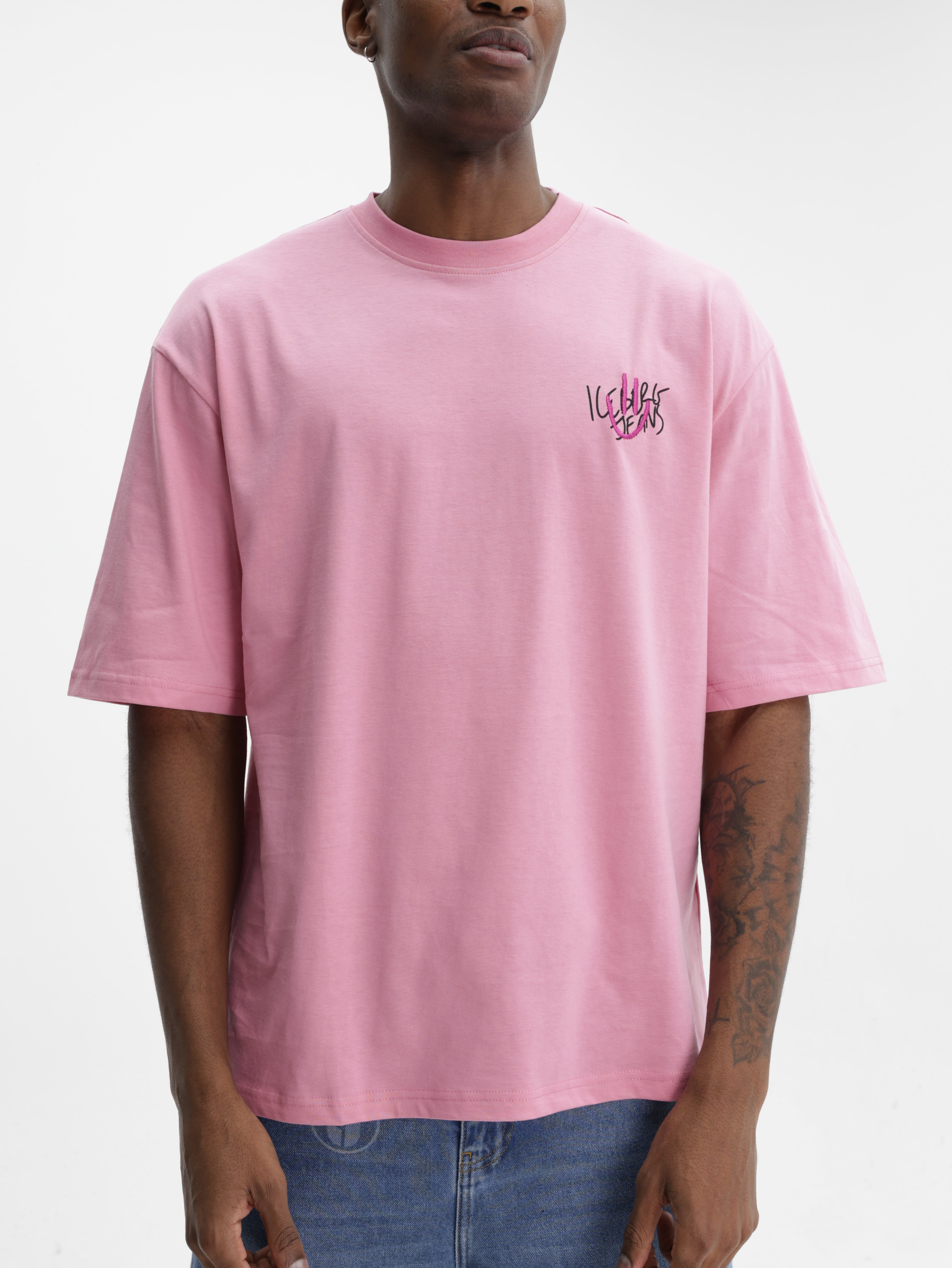 Iceberg Jeans T-Shirt Ibj Logo Pink
