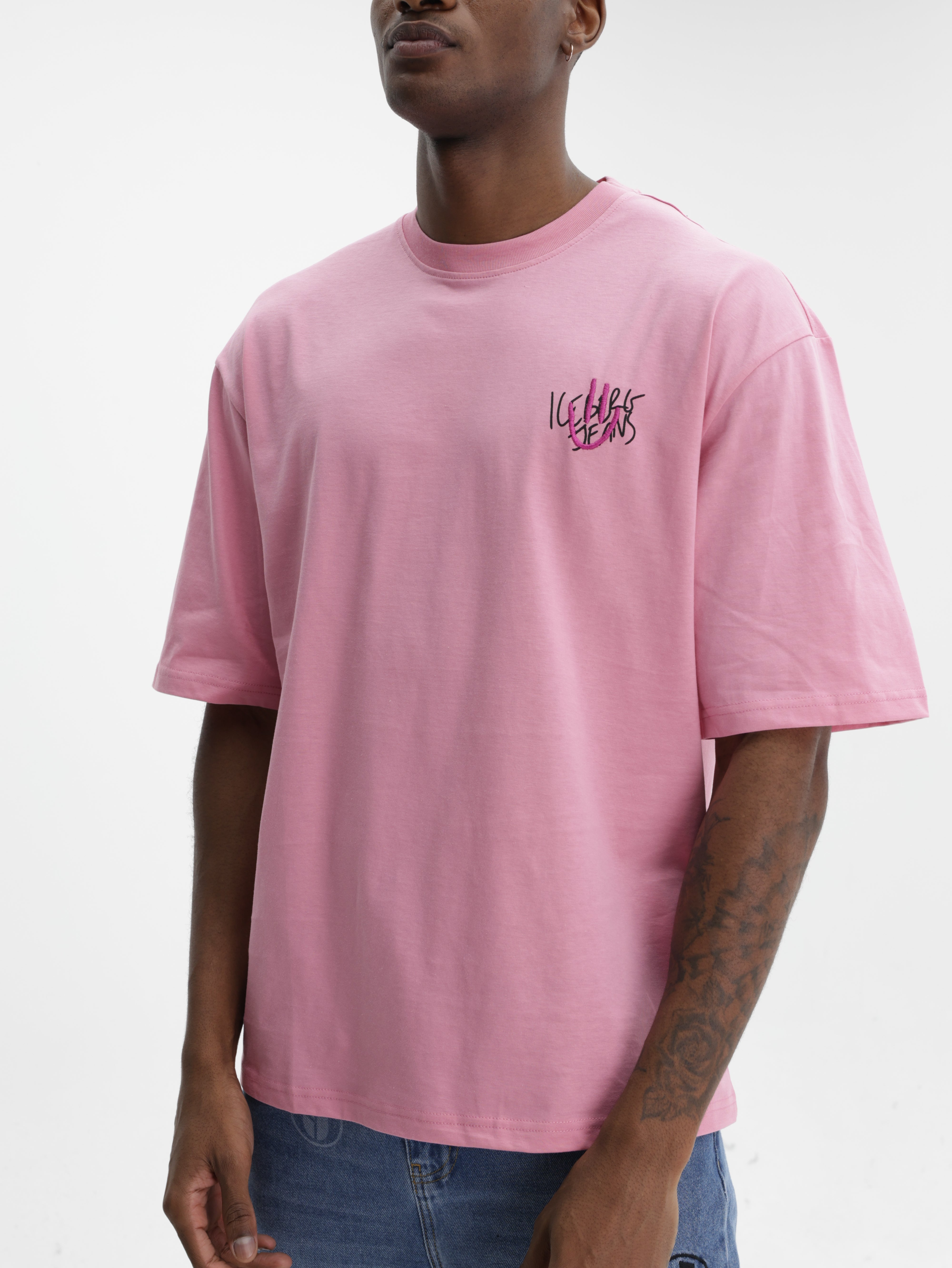 Iceberg Jeans T-Shirt Ibj Logo Pink
