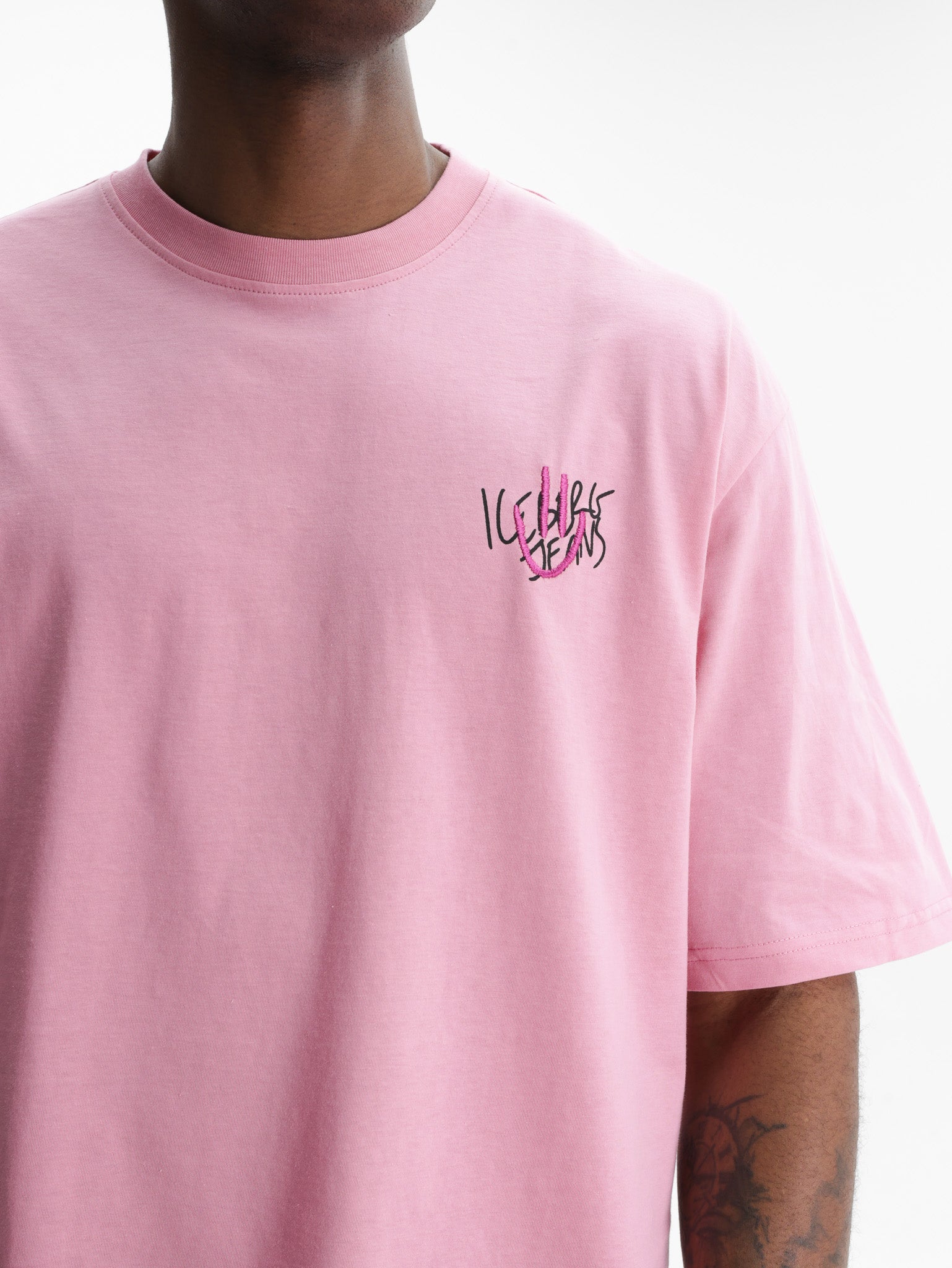 Iceberg Jeans T-Shirt Ibj Logo Pink