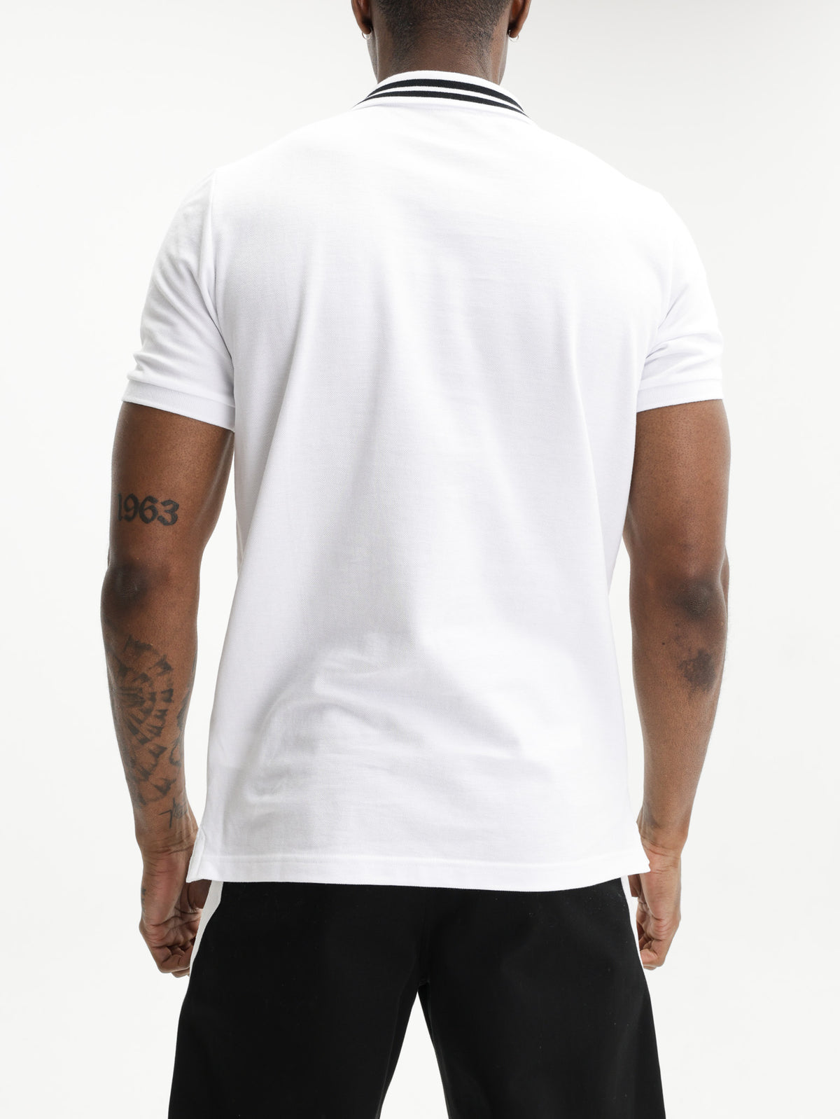 Iceberg Golfer Collar Button Logo White