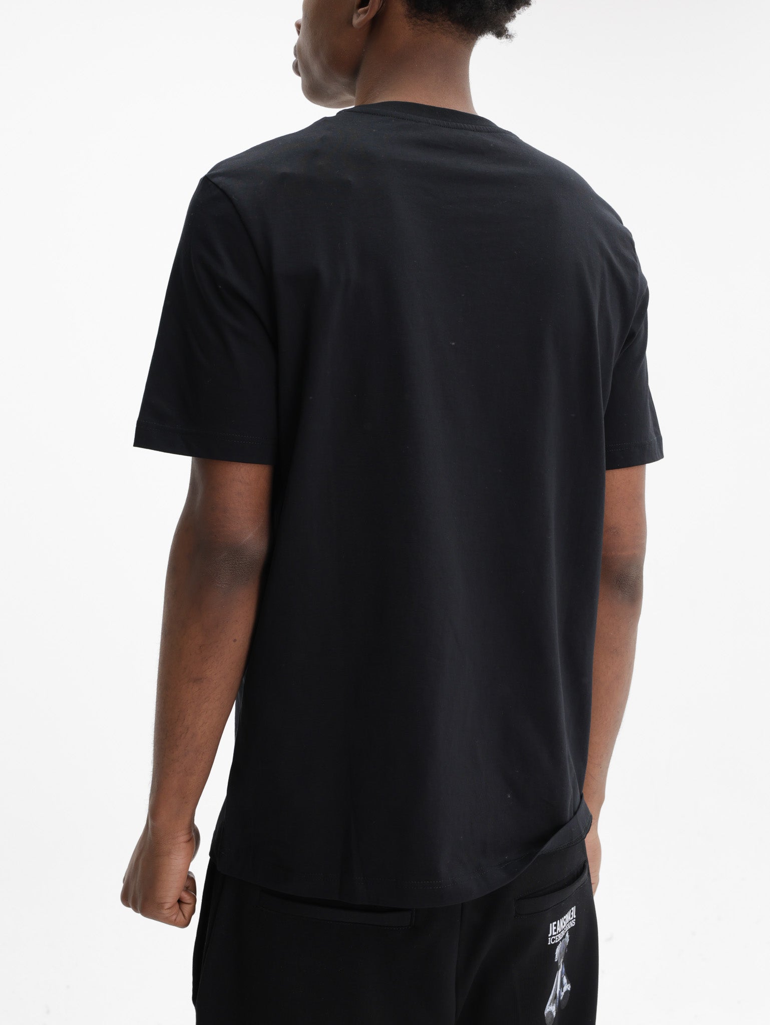 Iceberg Jeans T-Shirt Wolf Print Ibj  Black