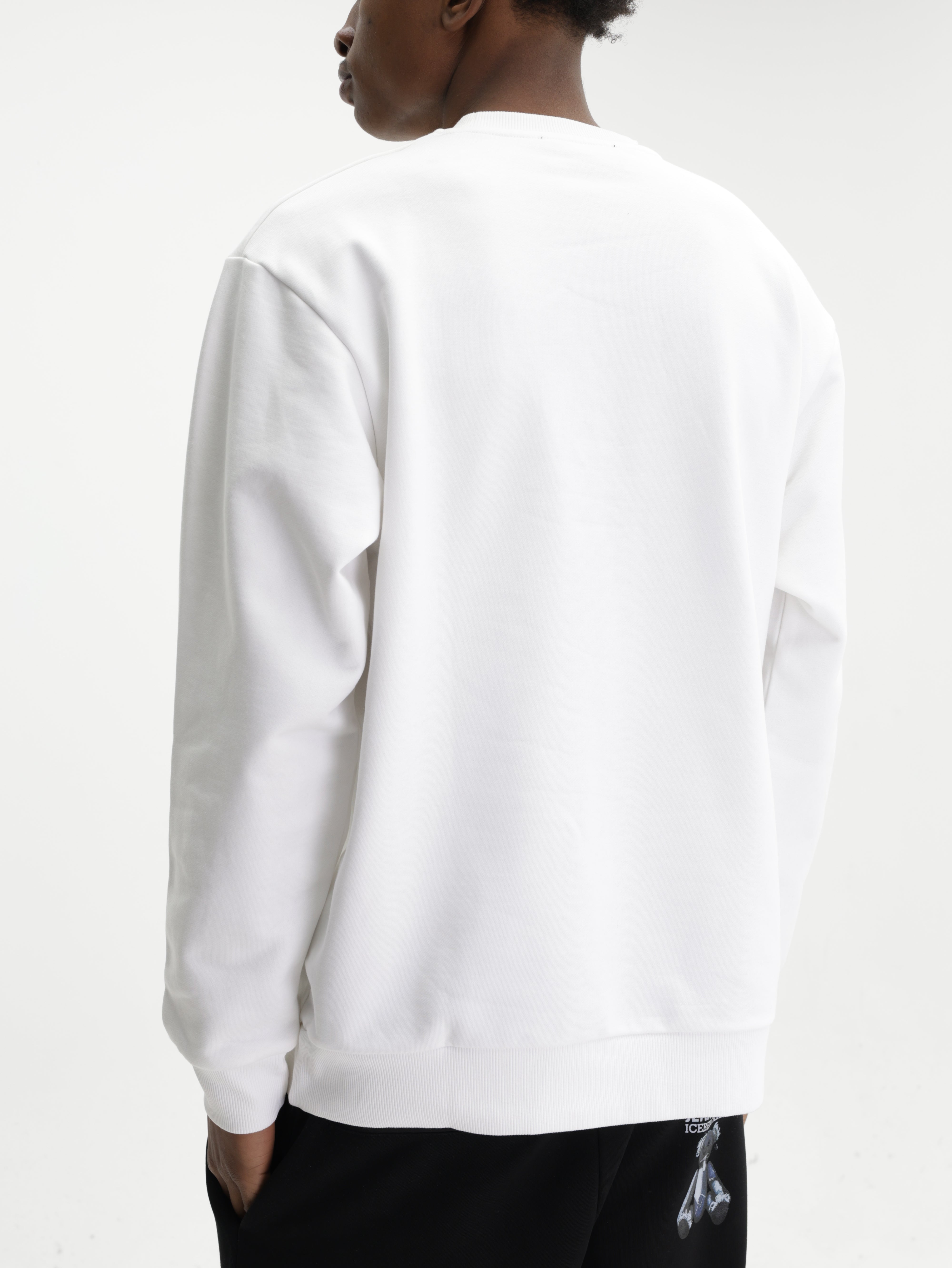 Iceberg Jeans Sweater Pruple Smiley Print White