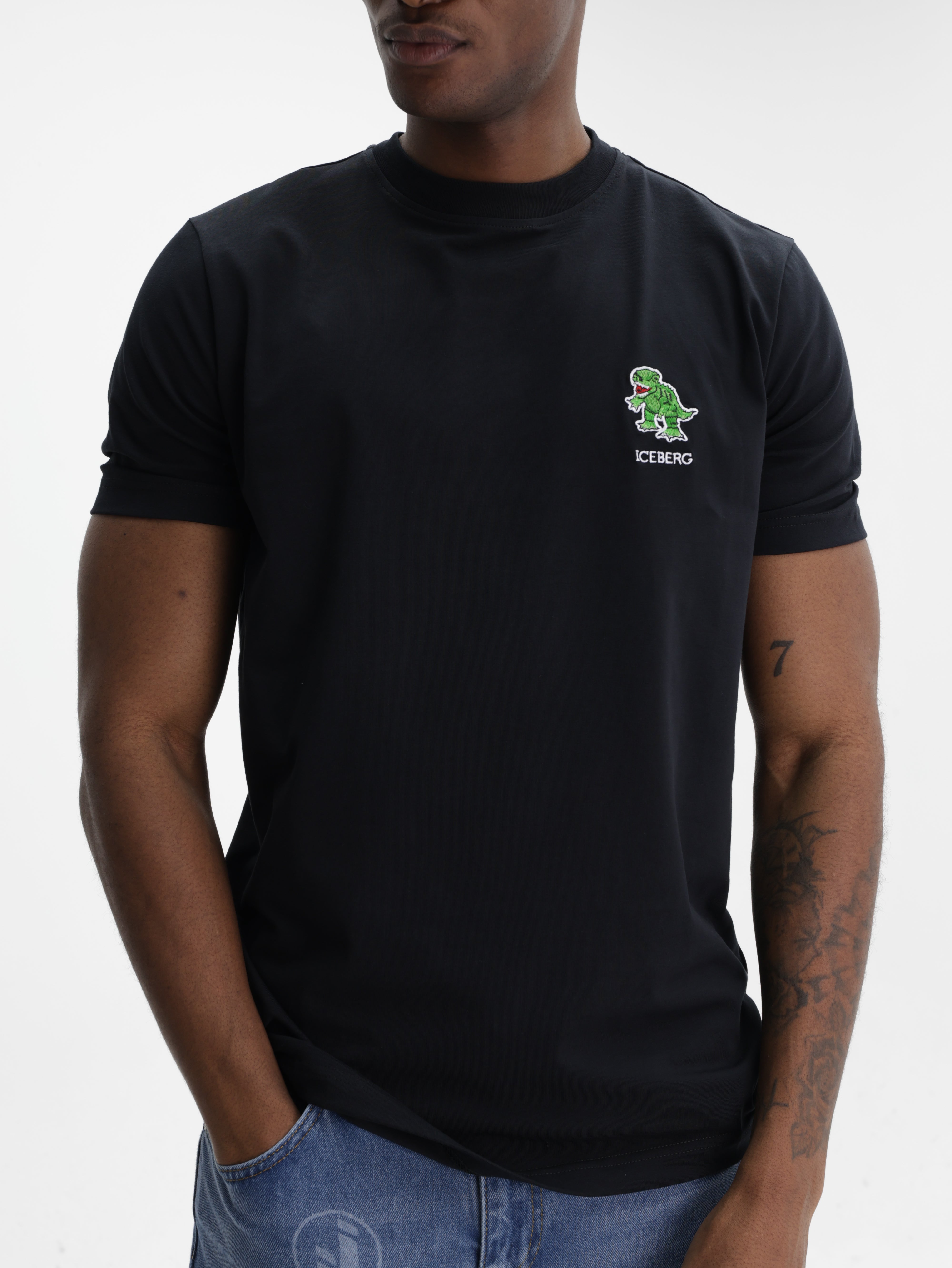 Iceberg T-Shirt Dino Logo Crew Black